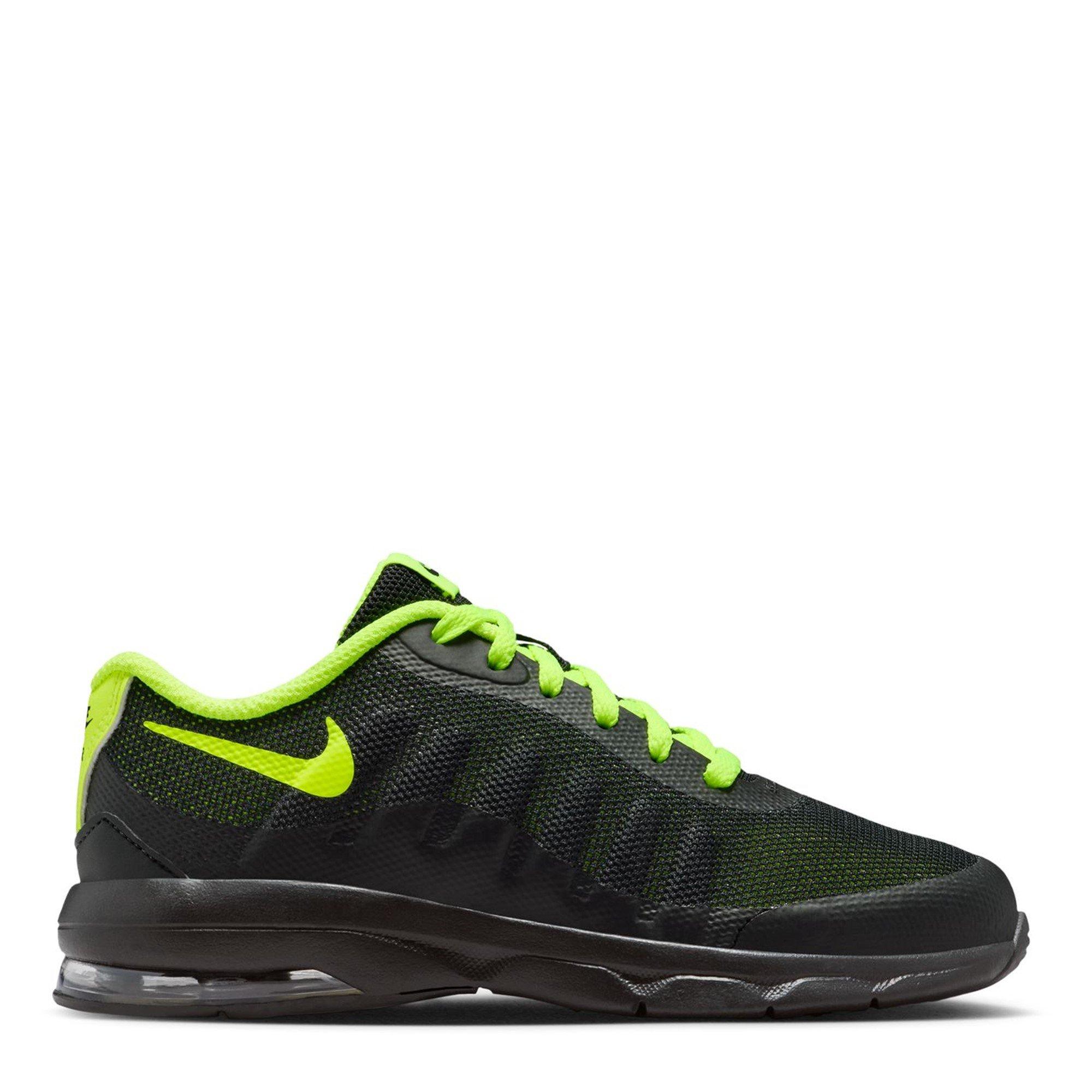 Nike Boys Air Max Invigor Children Shoes - Khaki/Volt - C13 (31.5)