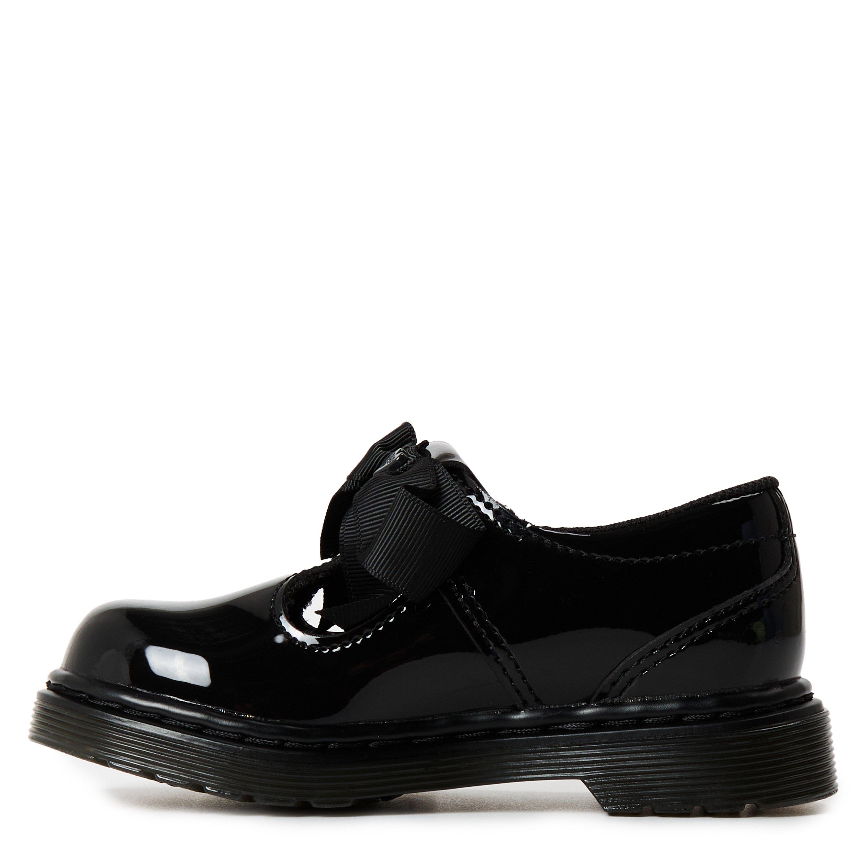 Black Patent - Dr Martens - Kids' Polley II Bow Infant Ballet Pump - 2