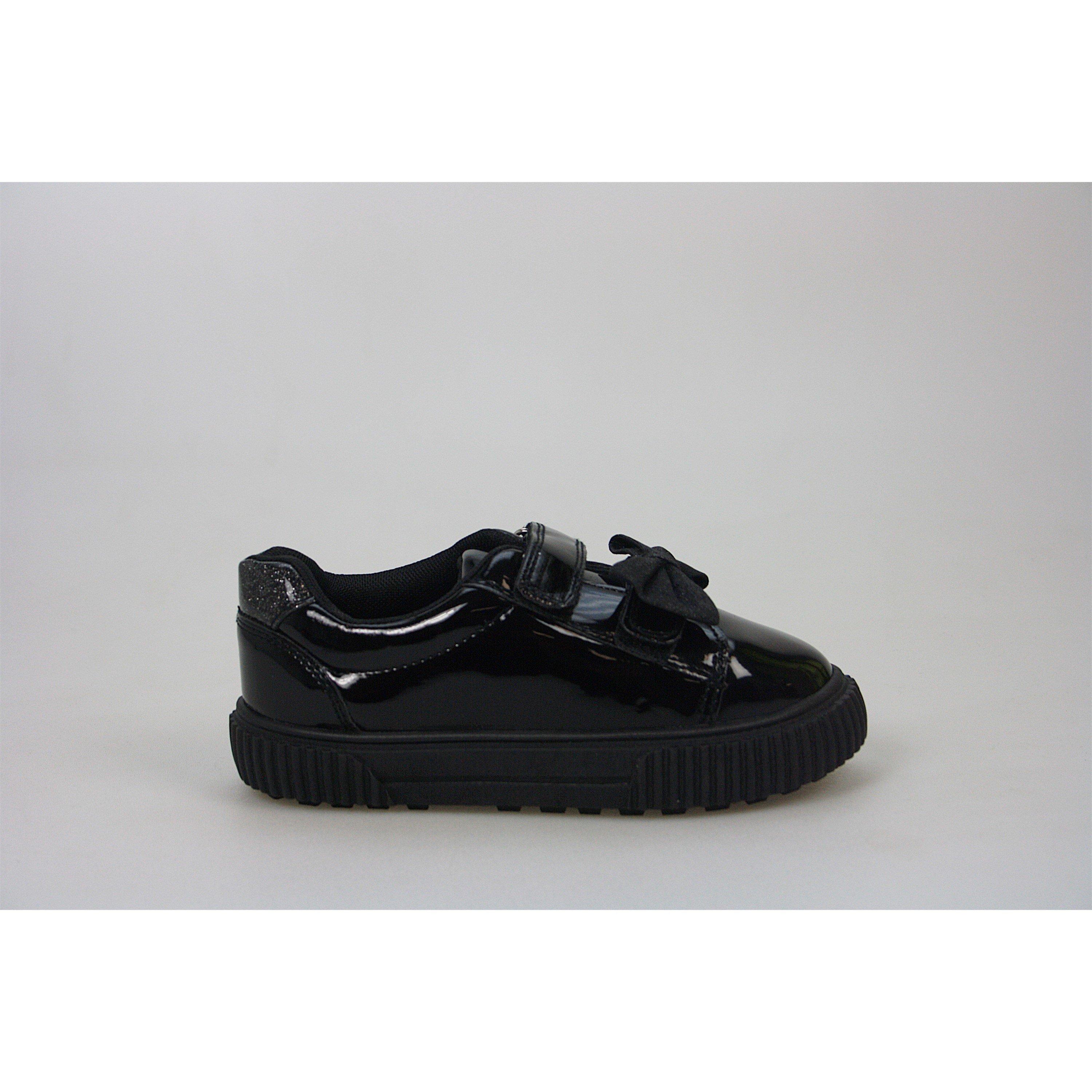 Black - Buckle My Shoe - Kids' Velcro Slip On Trainers - 1
