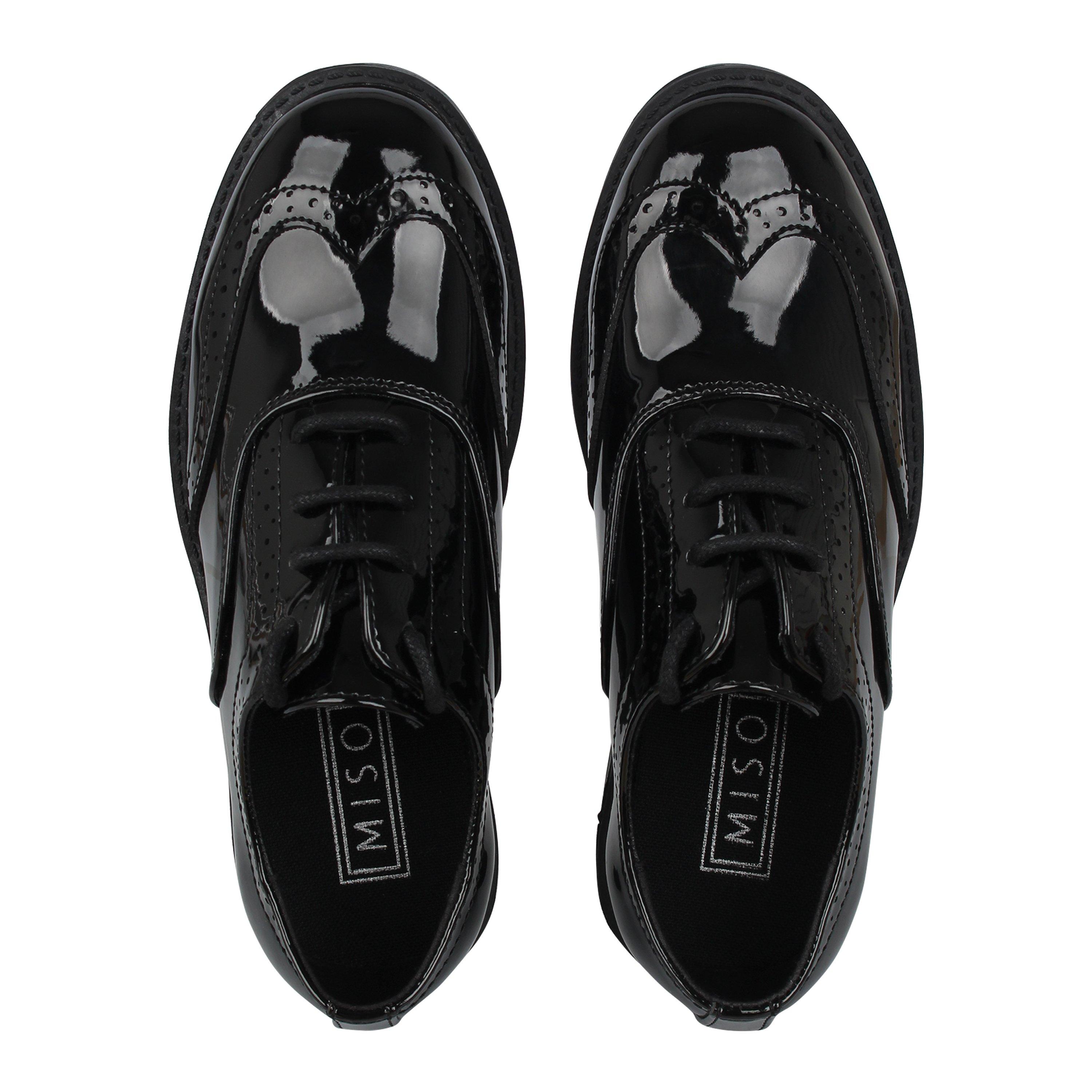 Sort Patent - Miso - Bobbi Brogue Shoes Childrens - 5