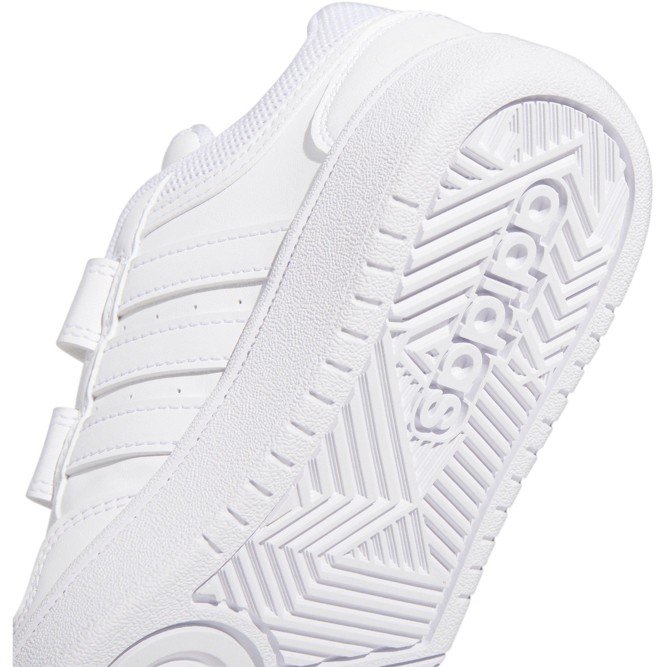 Drievoudig Wit - adidas - Hoops Lifestyle Basketball Hook-and-Loop Shoes - 8