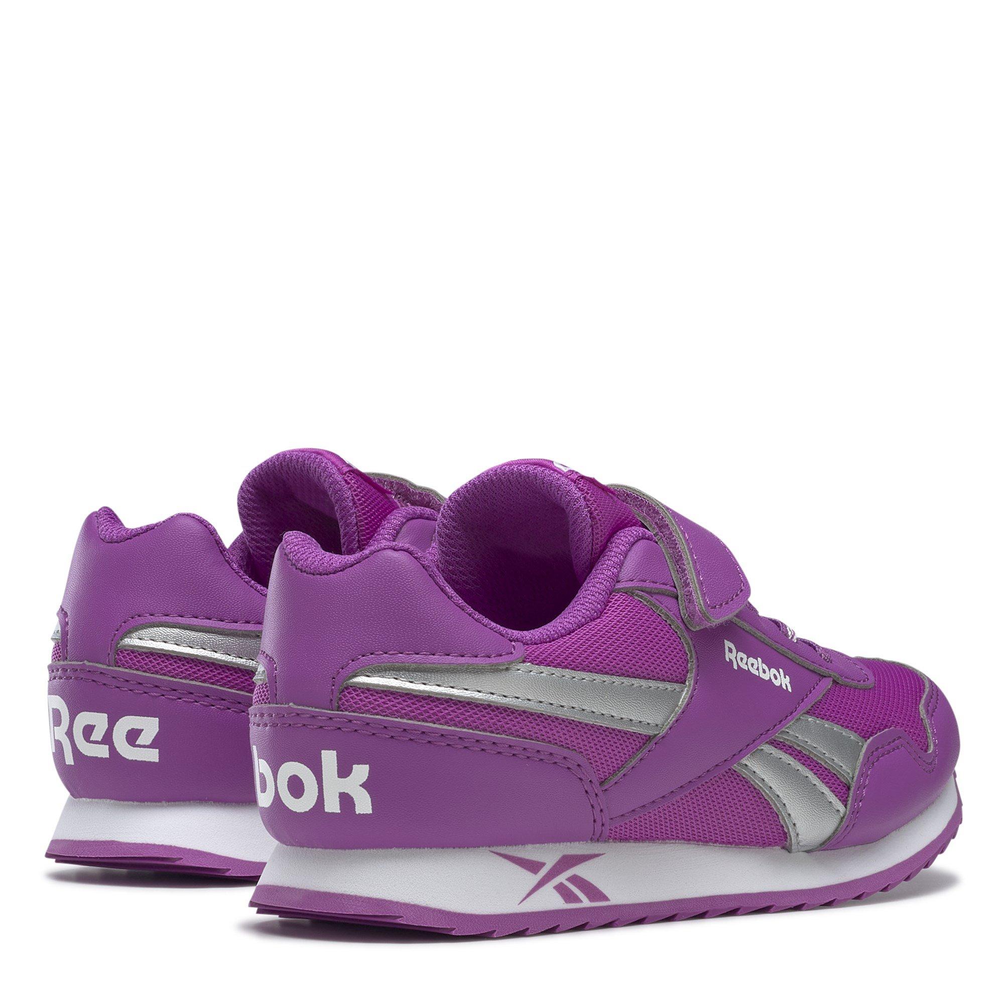 Violet/Argent - Reebok - CL Jogger RS Child Girls Trainers - 4