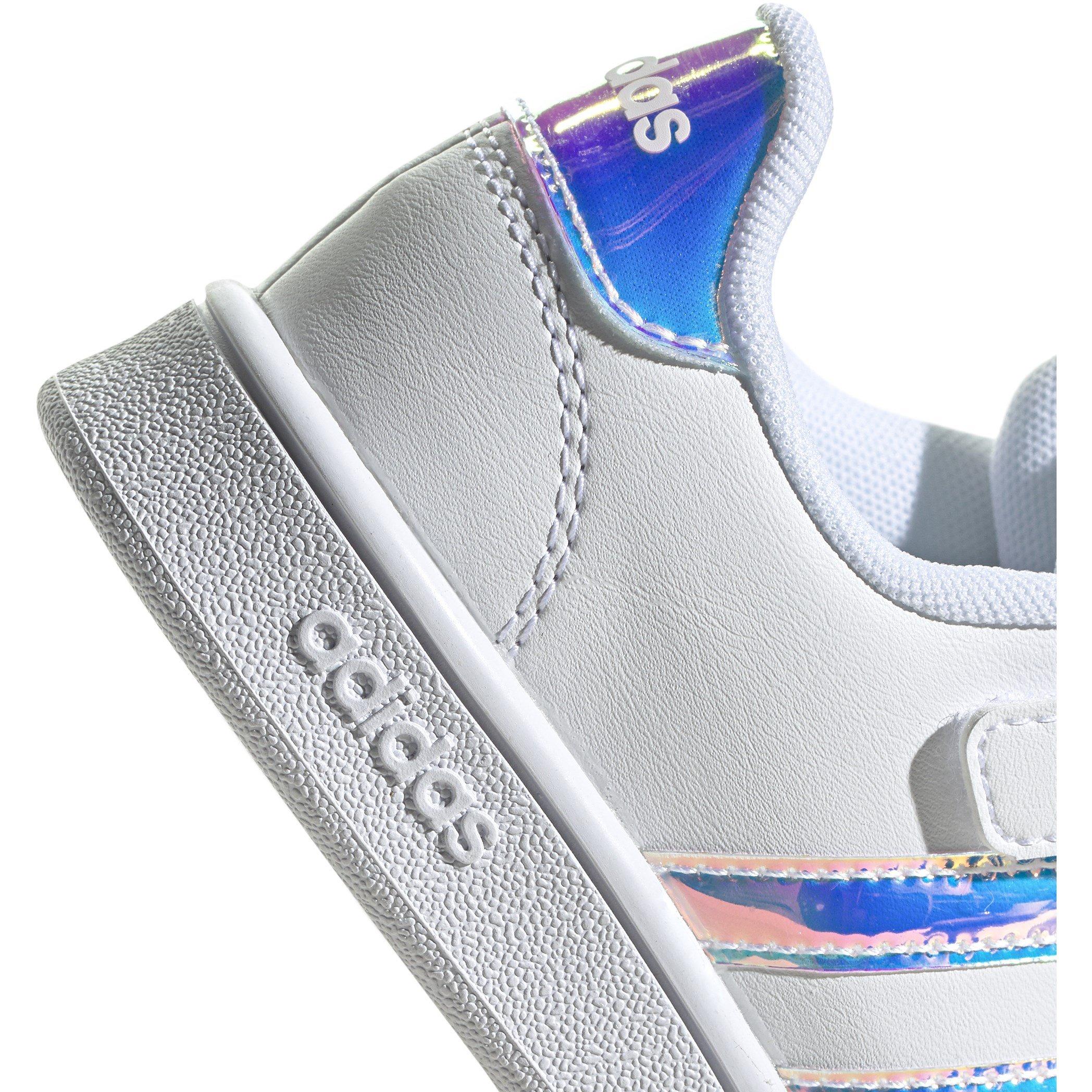 Wht/Iridescent - adidas - Grand Court Child Girls Trainers - 8