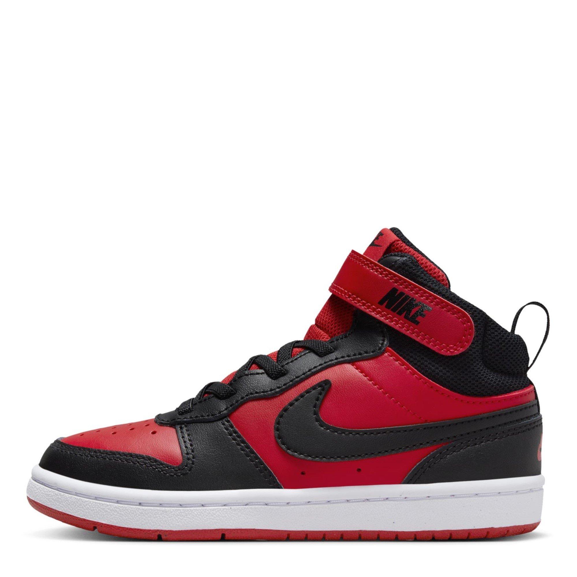 Vermelho/Preto - Nike - Court Borough Mid 2 Little Kids' Shoe - 2