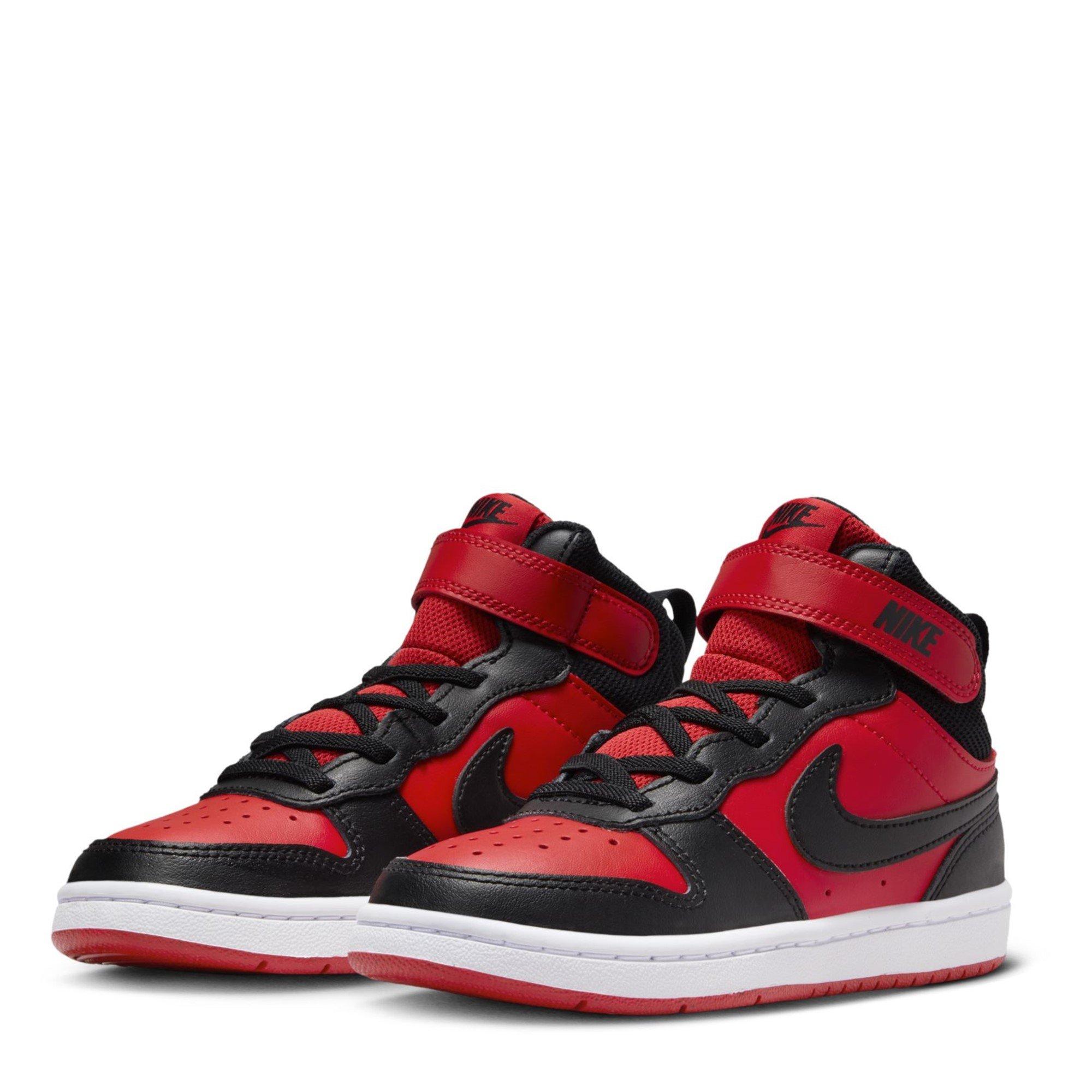 Vermelho/Preto - Nike - Court Borough Mid 2 Little Kids' Shoe - 4