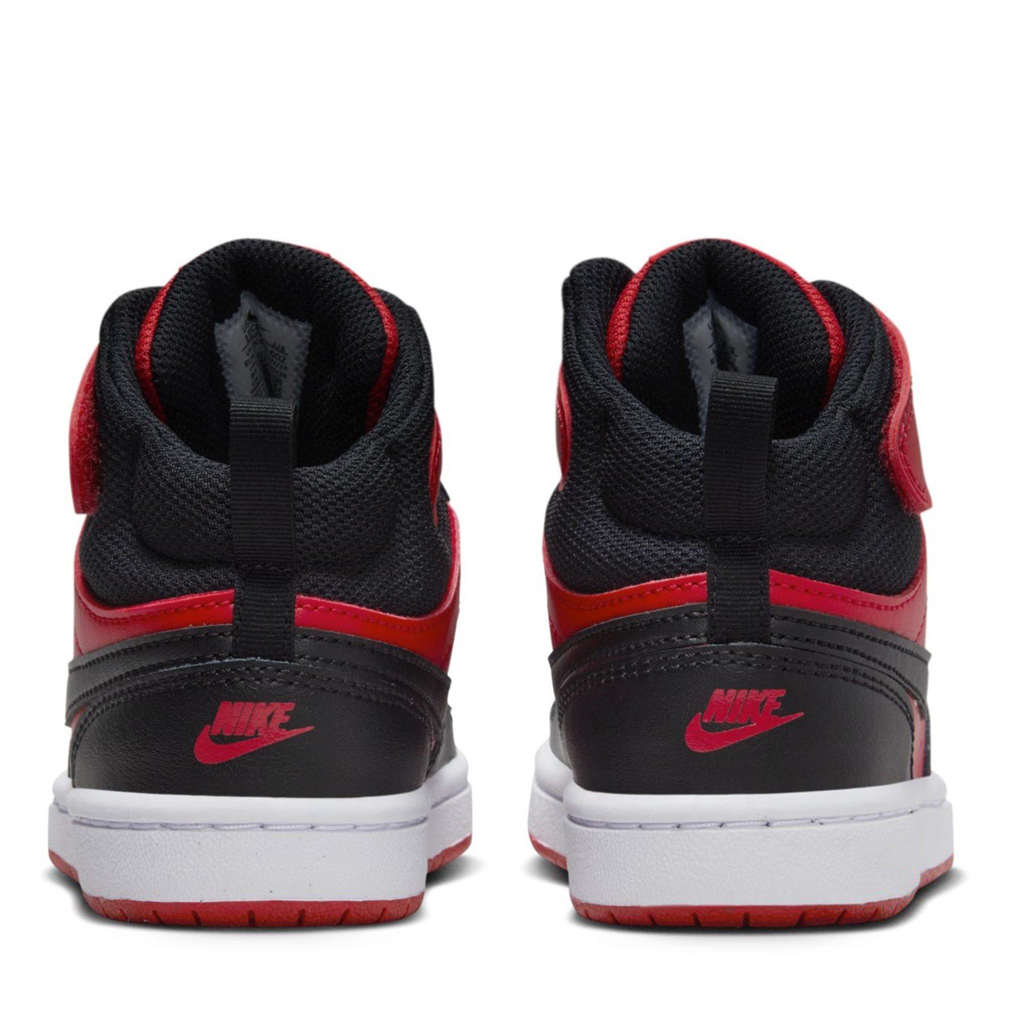 Vermelho/Preto - Nike - Court Borough Mid 2 Little Kids' Shoe - 6