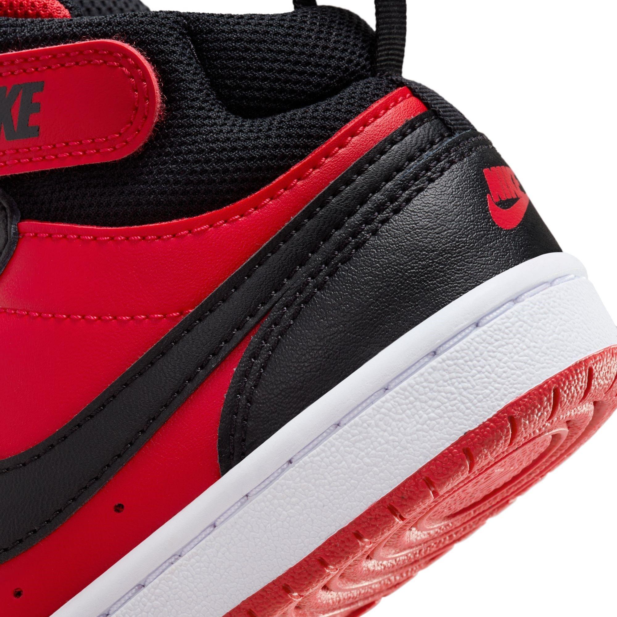 Vermelho/Preto - Nike - Court Borough Mid 2 Little Kids' Shoe - 8
