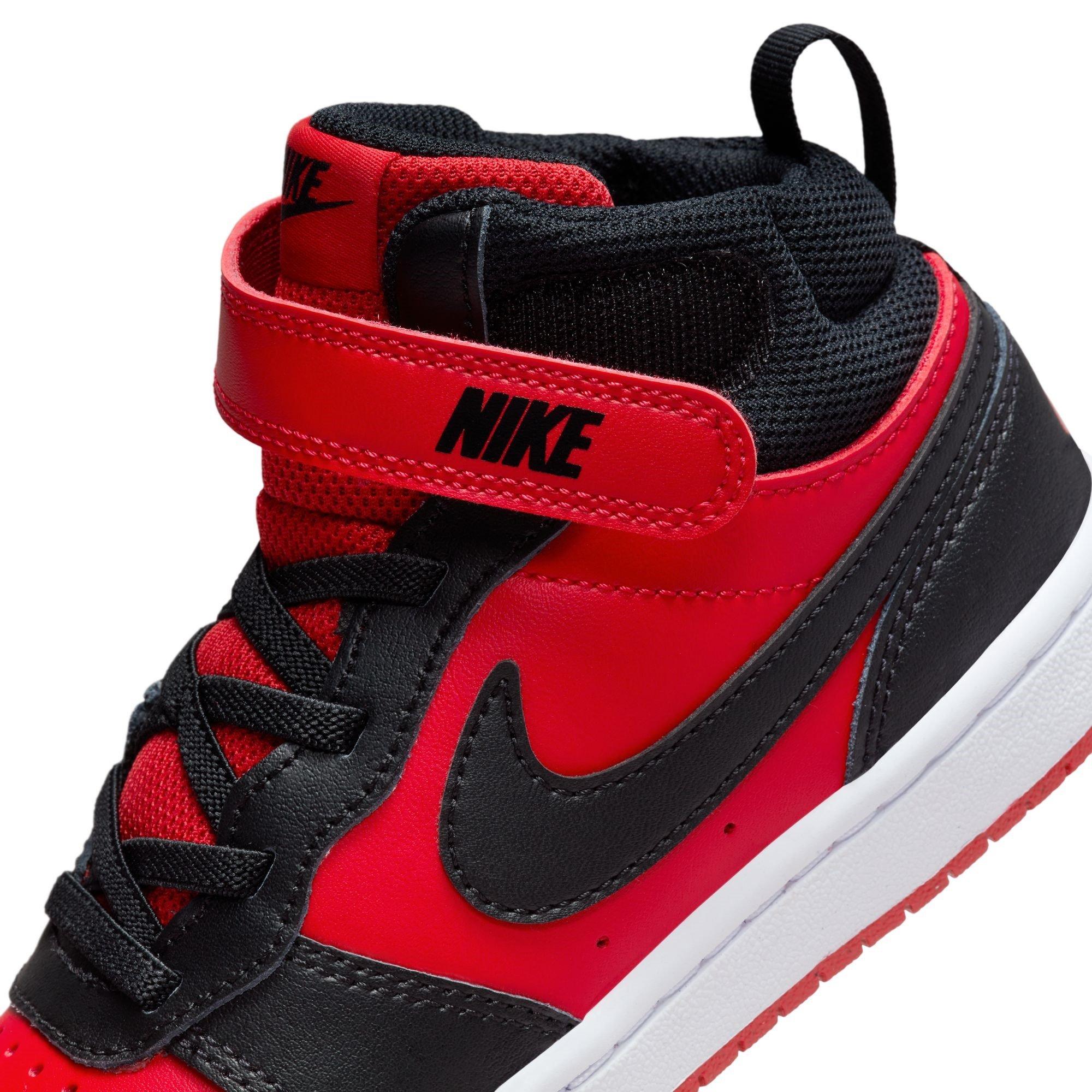 Vermelho/Preto - Nike - Court Borough Mid 2 Little Kids' Shoe - 9