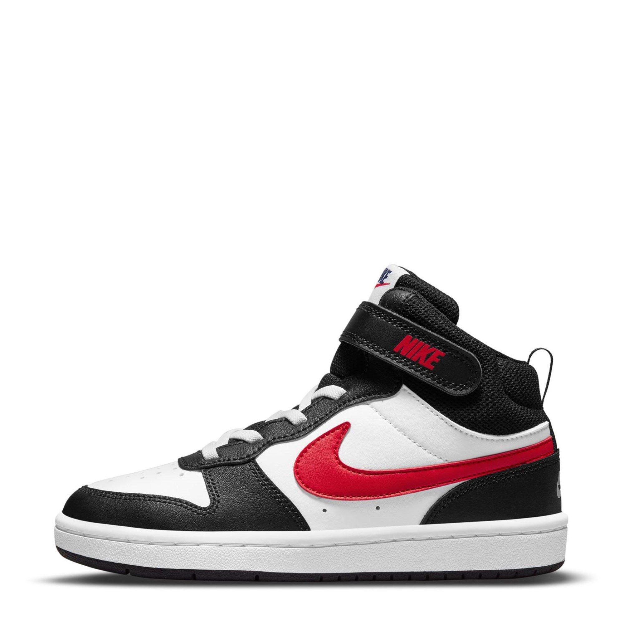 Wht/Blk/Red - Nike - Court Borough Mid 2 Little Kids' Shoe - 2