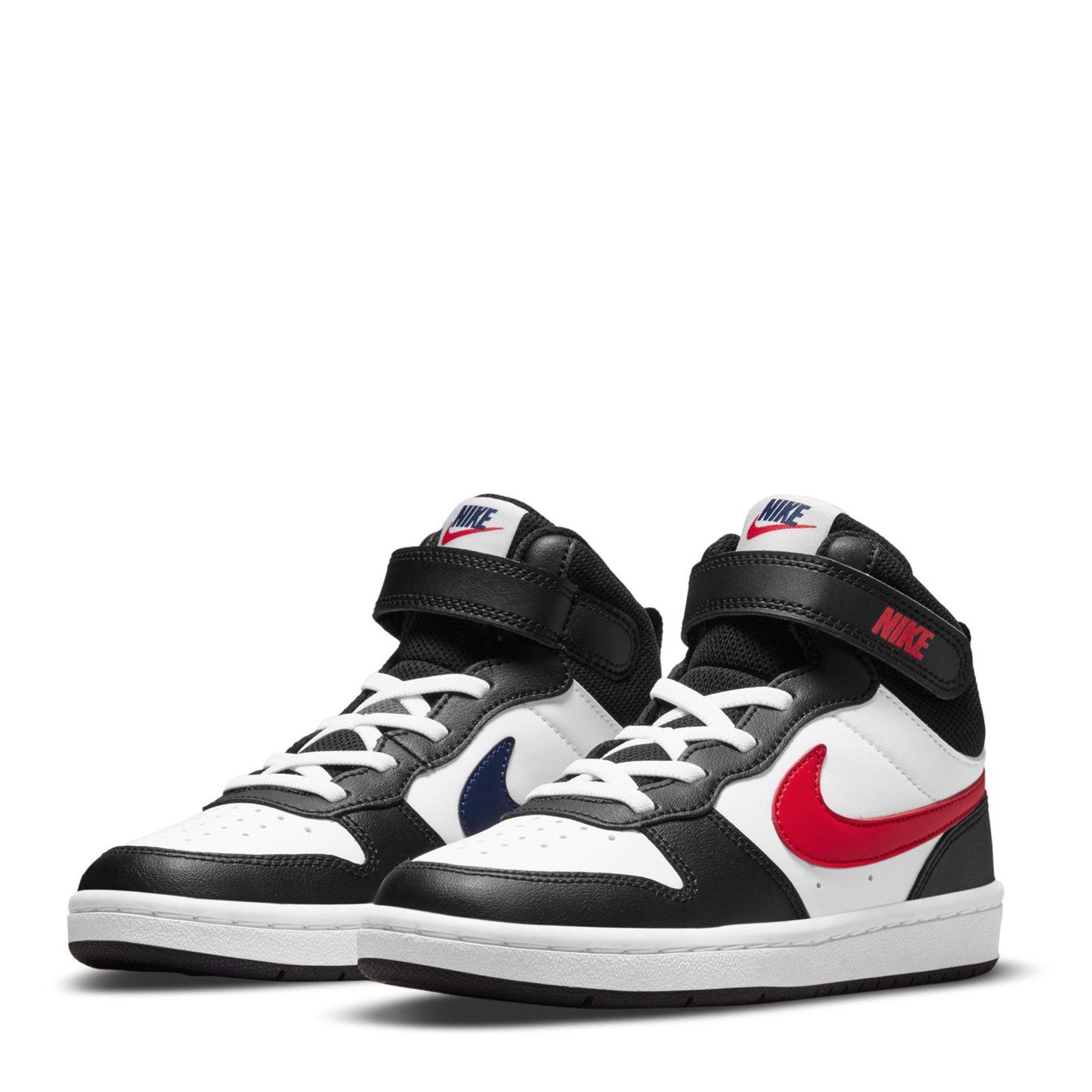 Wht/Blk/Red - Nike - Court Borough Mid 2 Little Kids' Shoe - 3
