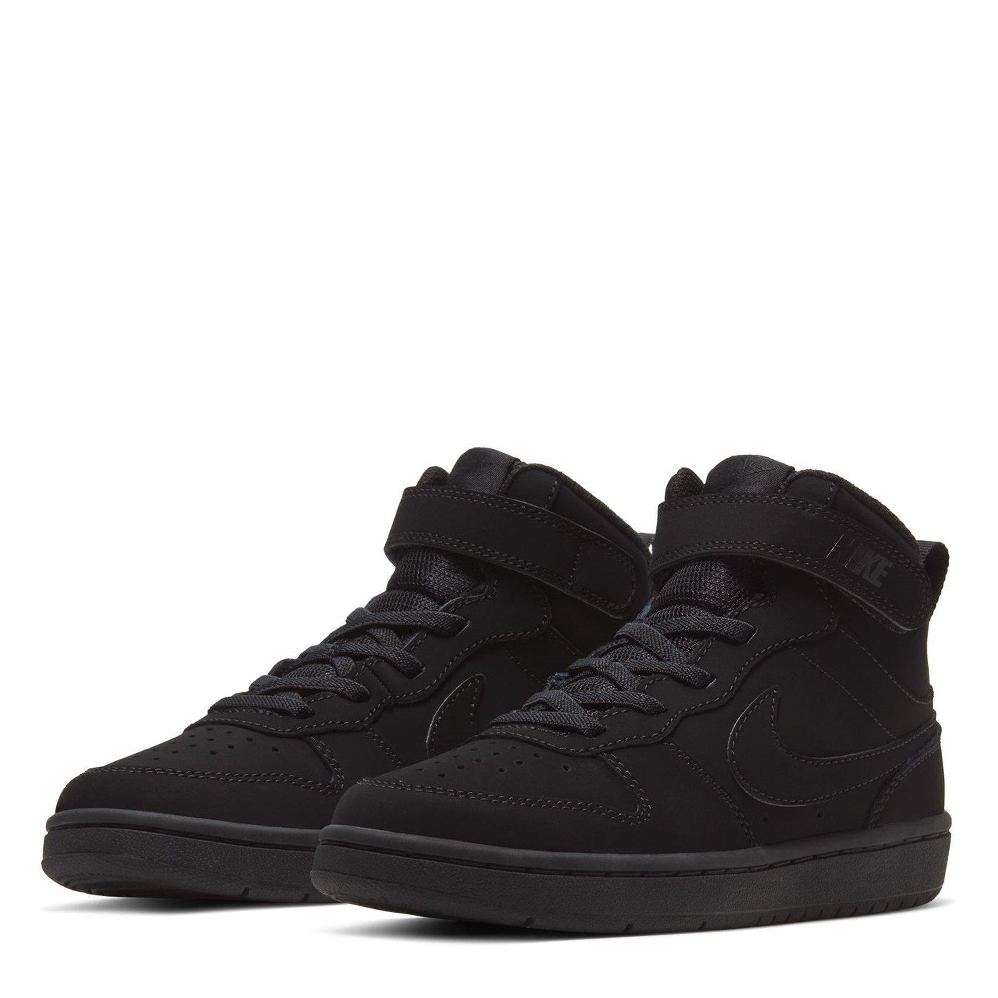 Triple Black - Nike - Court Borough Mid 2 Little Kids' Shoe - 3