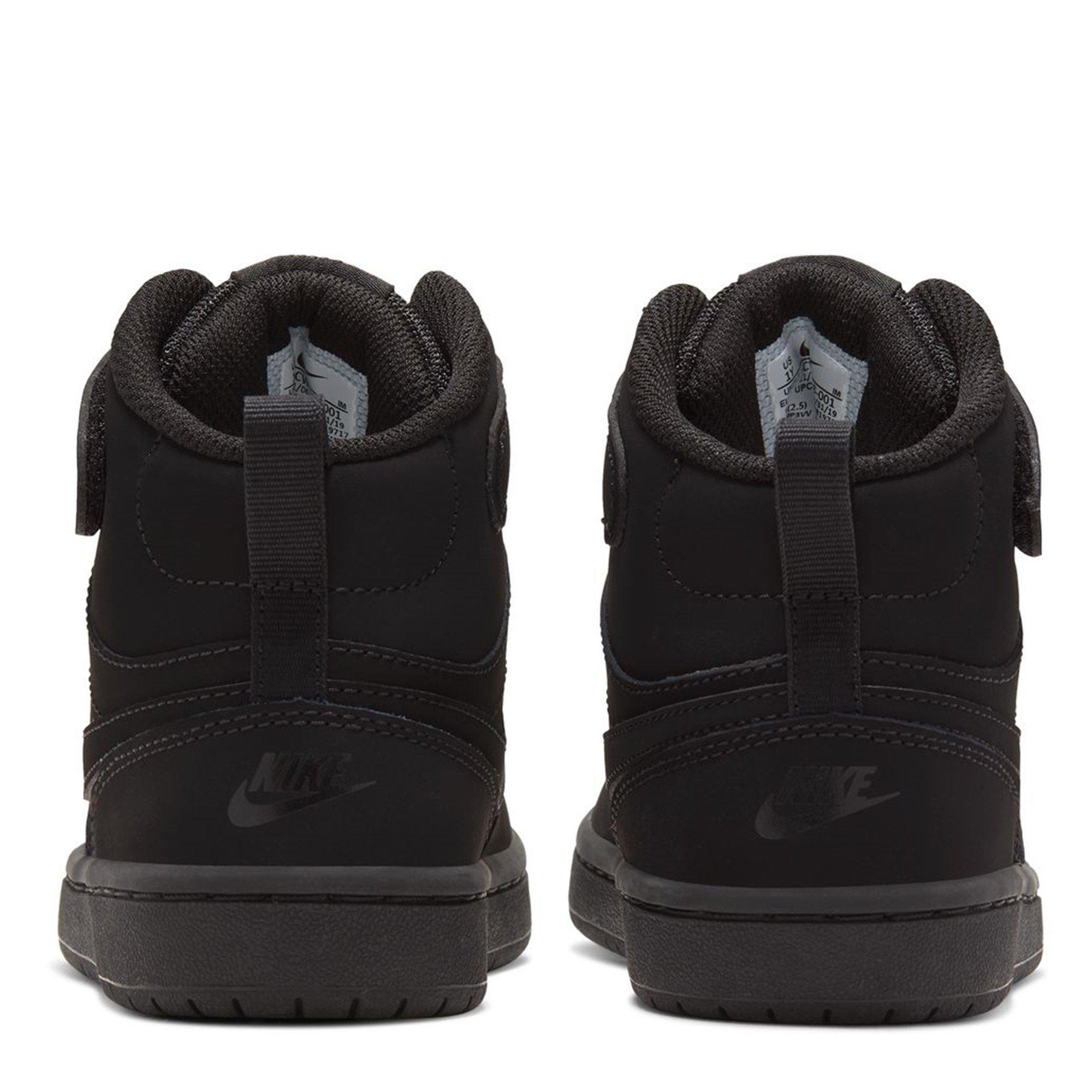Triple Black - Nike - Court Borough Mid 2 Little Kids' Shoe - 4