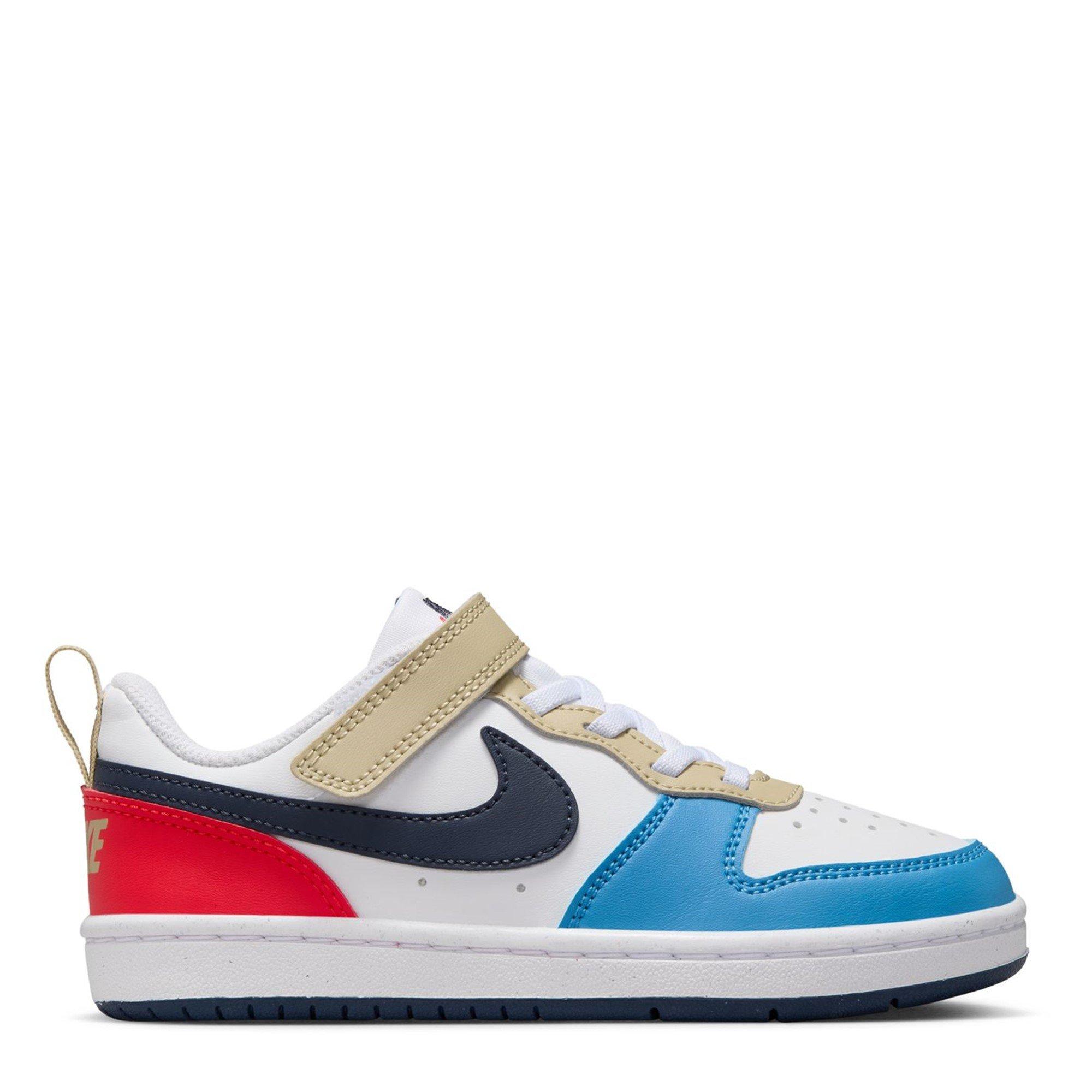 Nike  Wht/Blu/Red Court Borough Low Recraft - C13 (31.5)