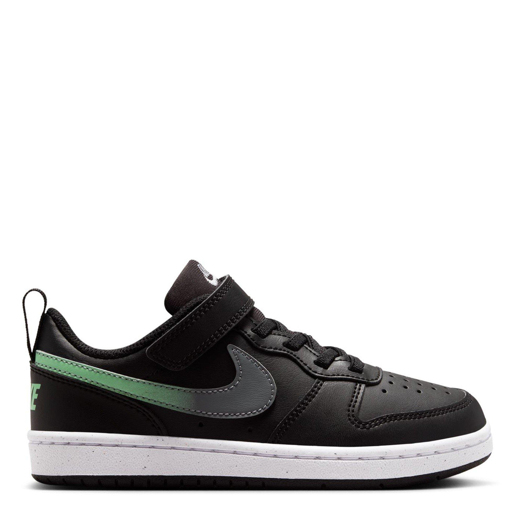 Nike Boys Court Borough Low Recraft - Blk/Grn/Wht - C11 (28.5)