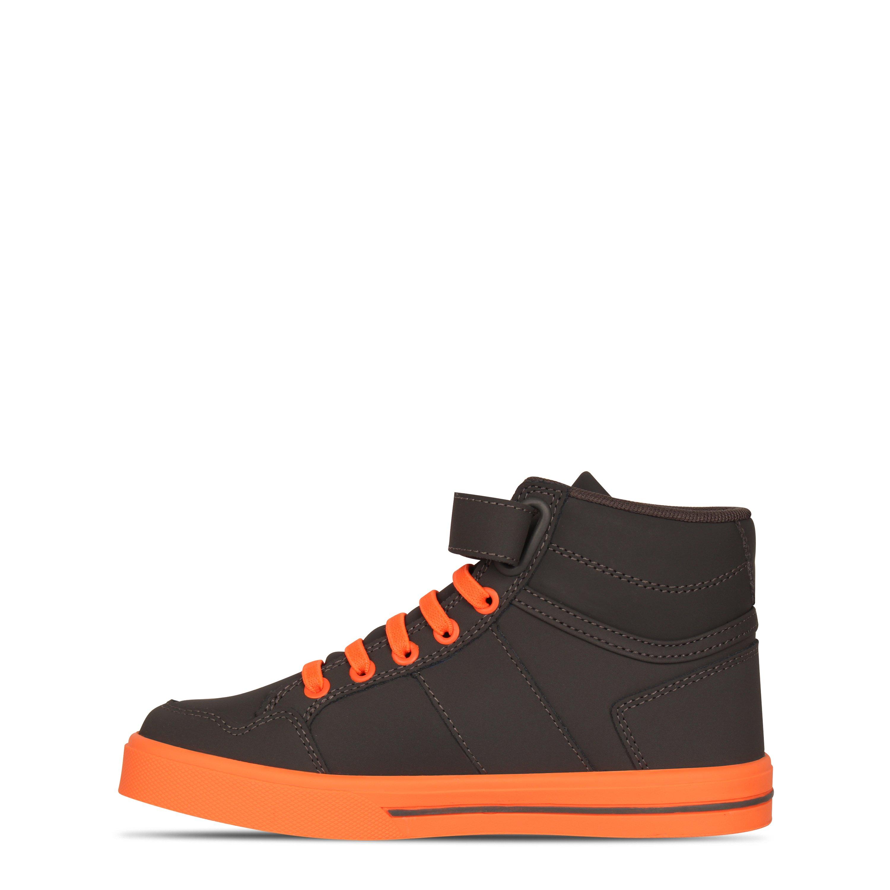 Grey/Orange - Lonsdale - Canons Childrens Hi Top Trainers - 2