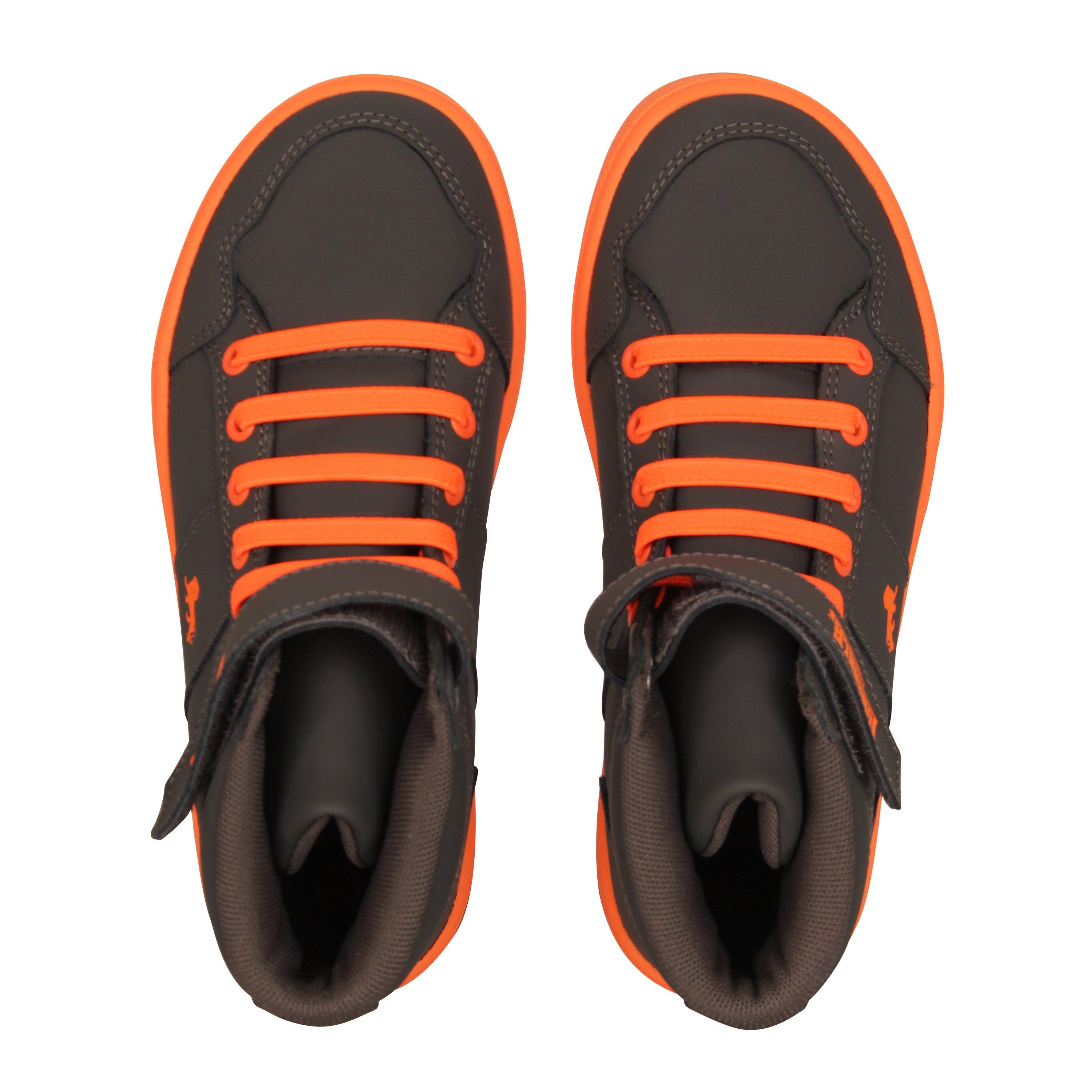 Grey/Orange - Lonsdale - Canons Childrens Hi Top Trainers - 5