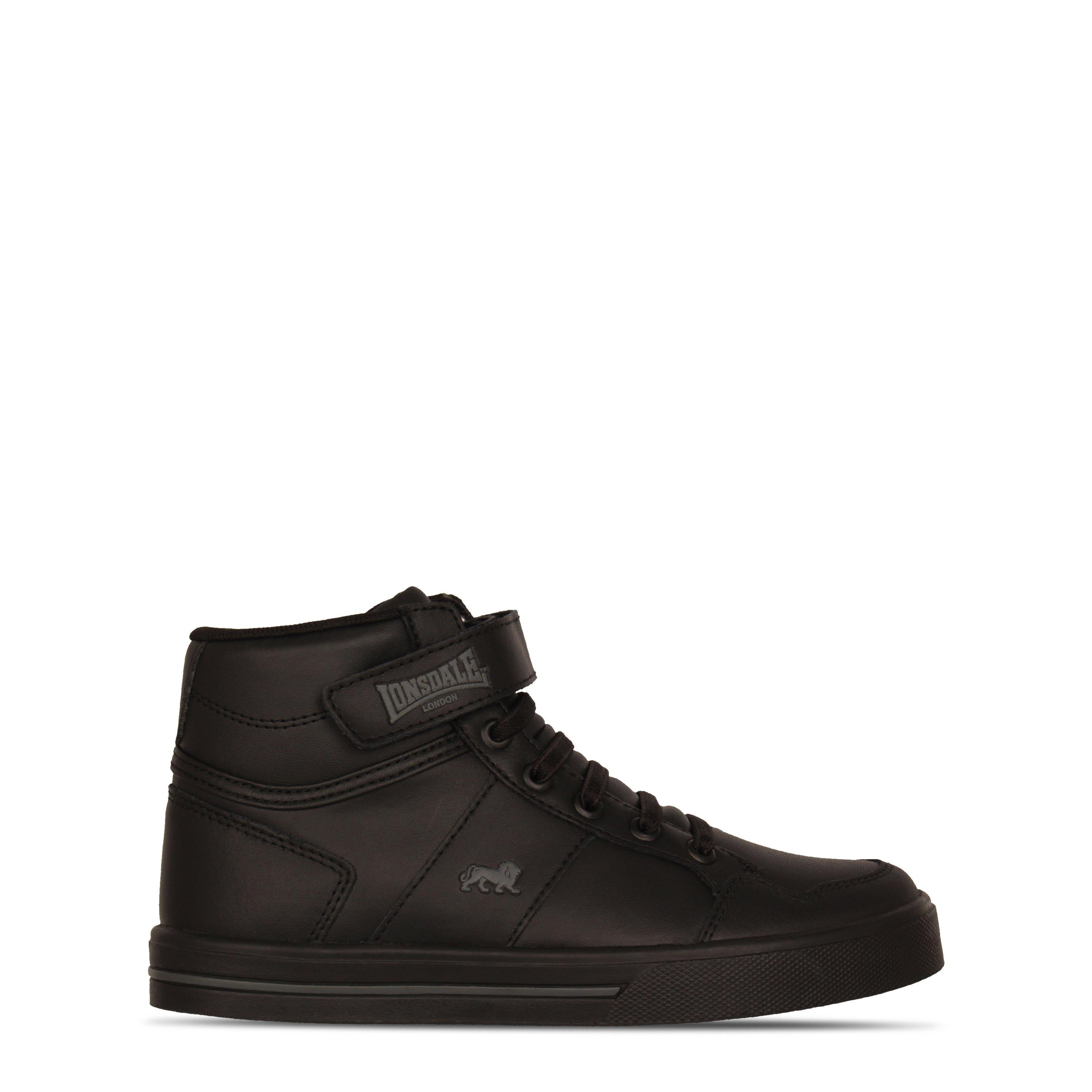 Black/Charcoal - Lonsdale - Canons Childrens Hi Top Trainers - 1