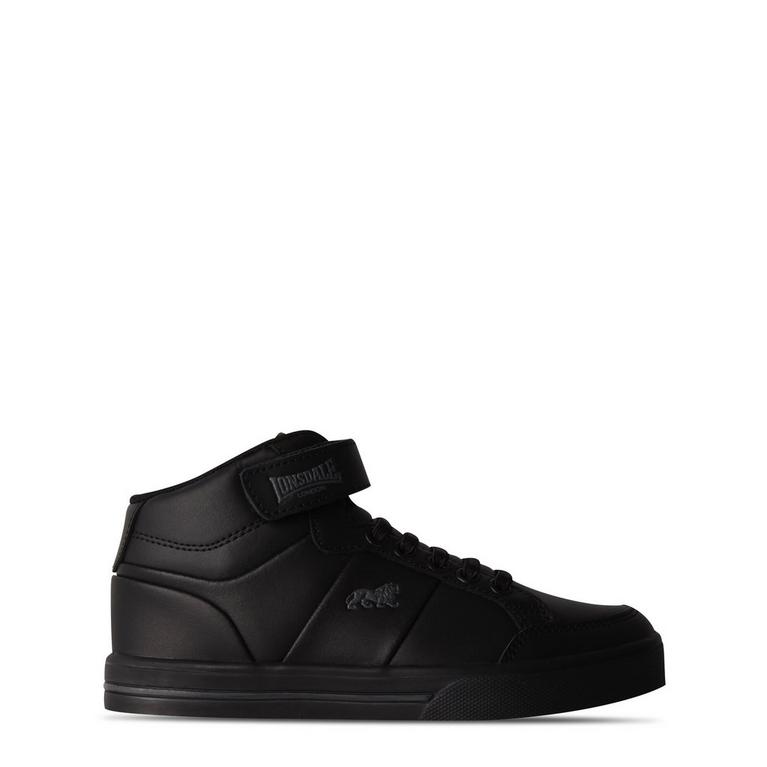Negro/Carbón - Lonsdale - Canons Childrens Hi Top Trainers - 1