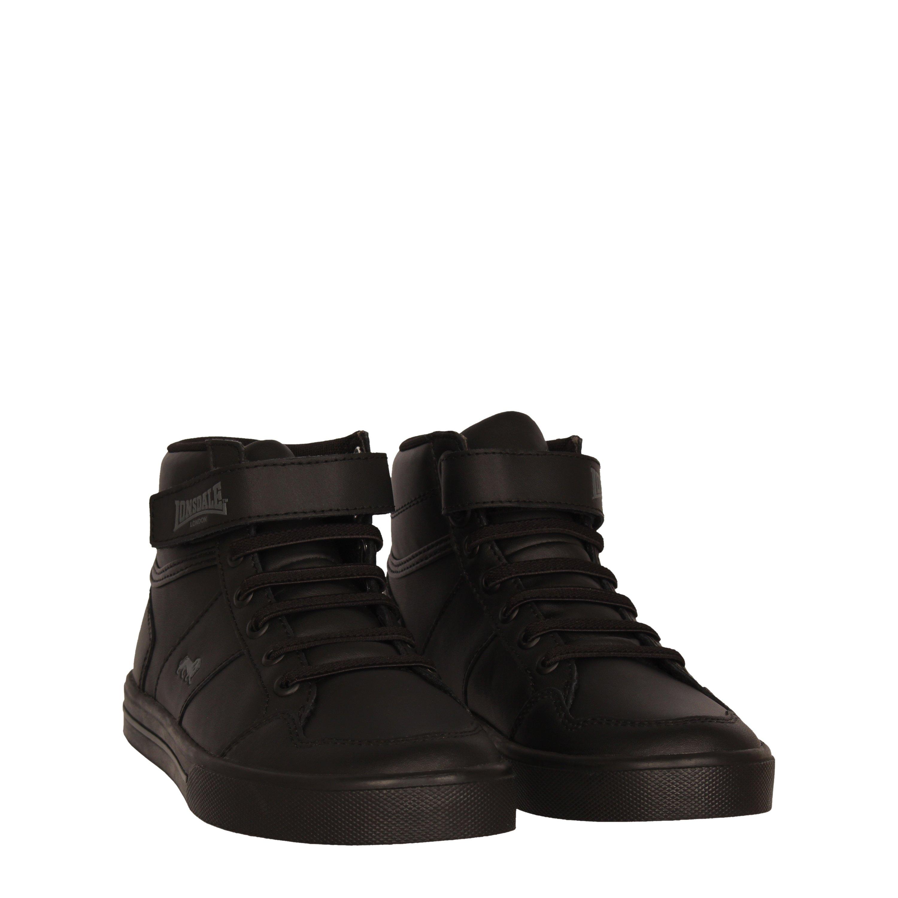 Nero/Carbone - Lonsdale - Canons Childrens Hi Top Trainers - 3
