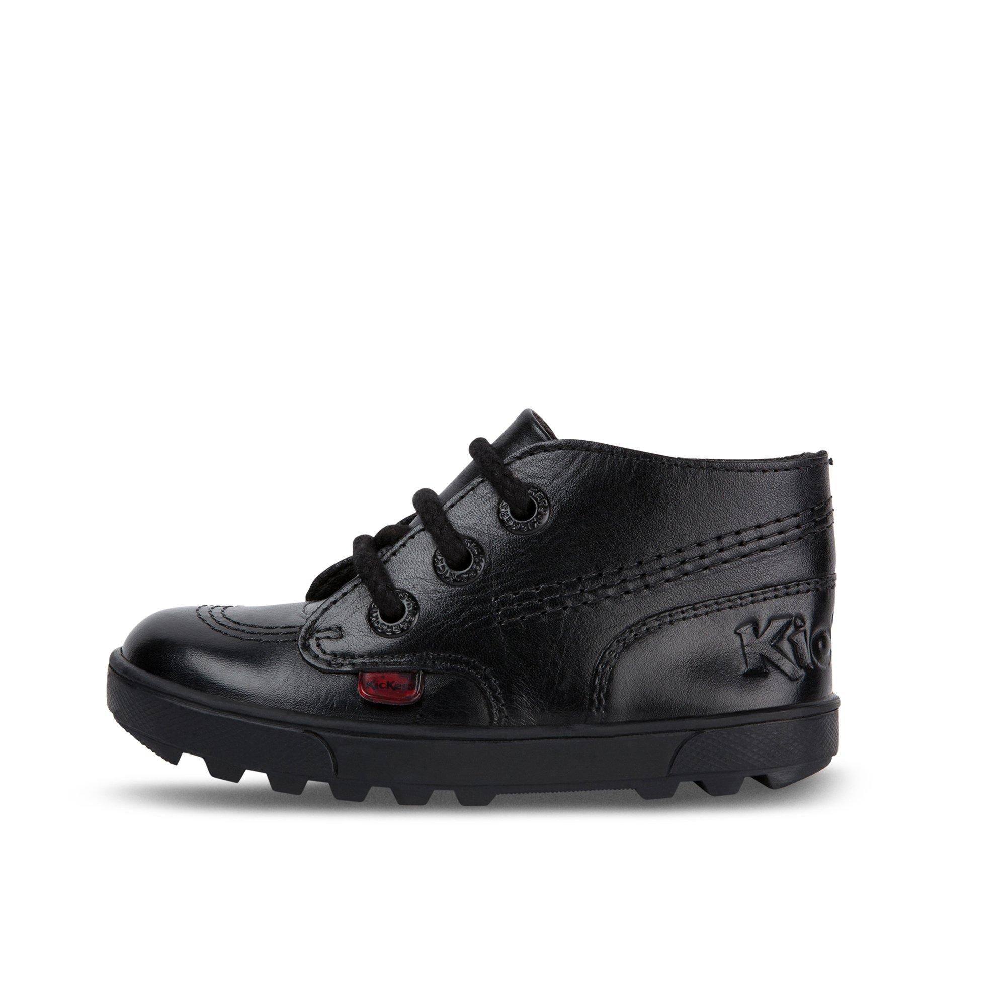 Black - Kickers - Disley Hi Childrens Shoes - 1