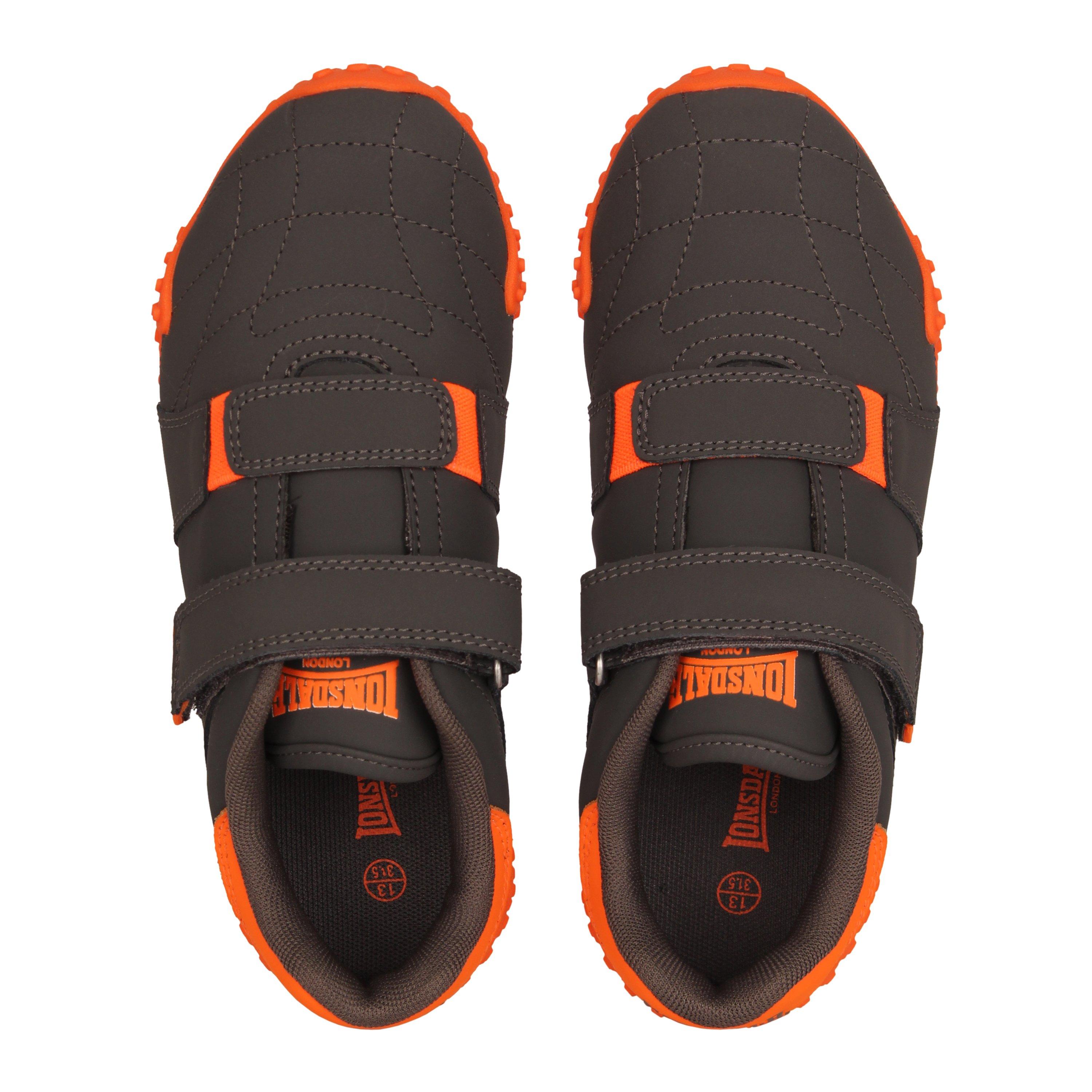 Charcoal/Orange - Lonsdale - Fulham Trainers Child - 5