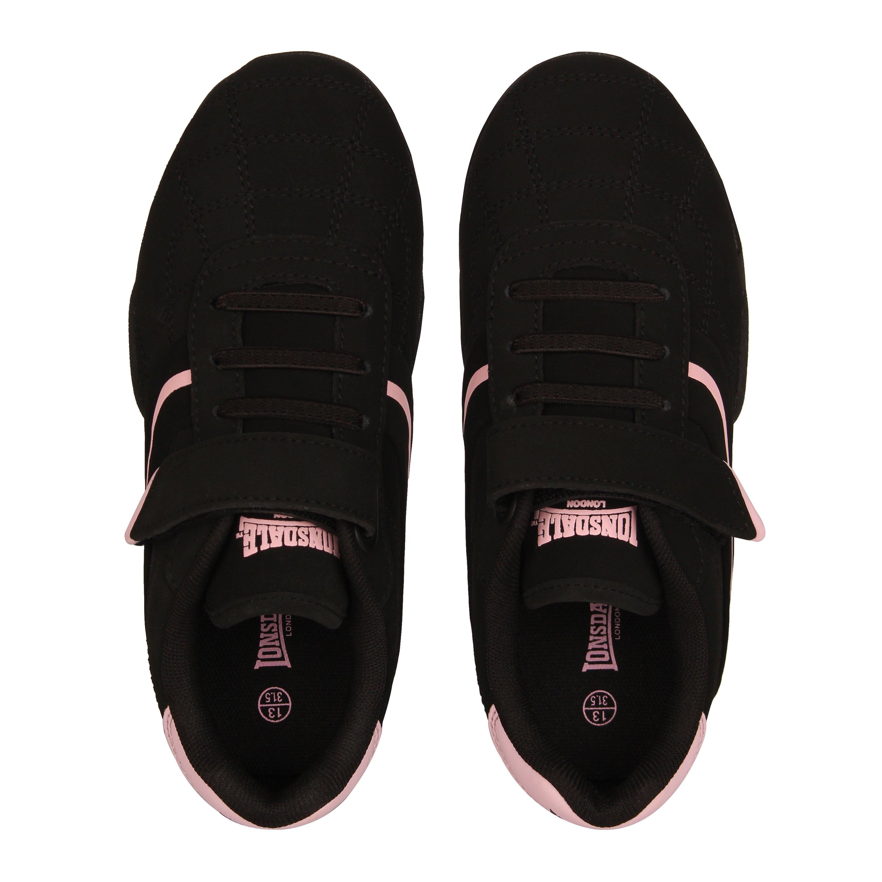 Black/Cerise - Lonsdale - Camden Trainers Childrens - 5