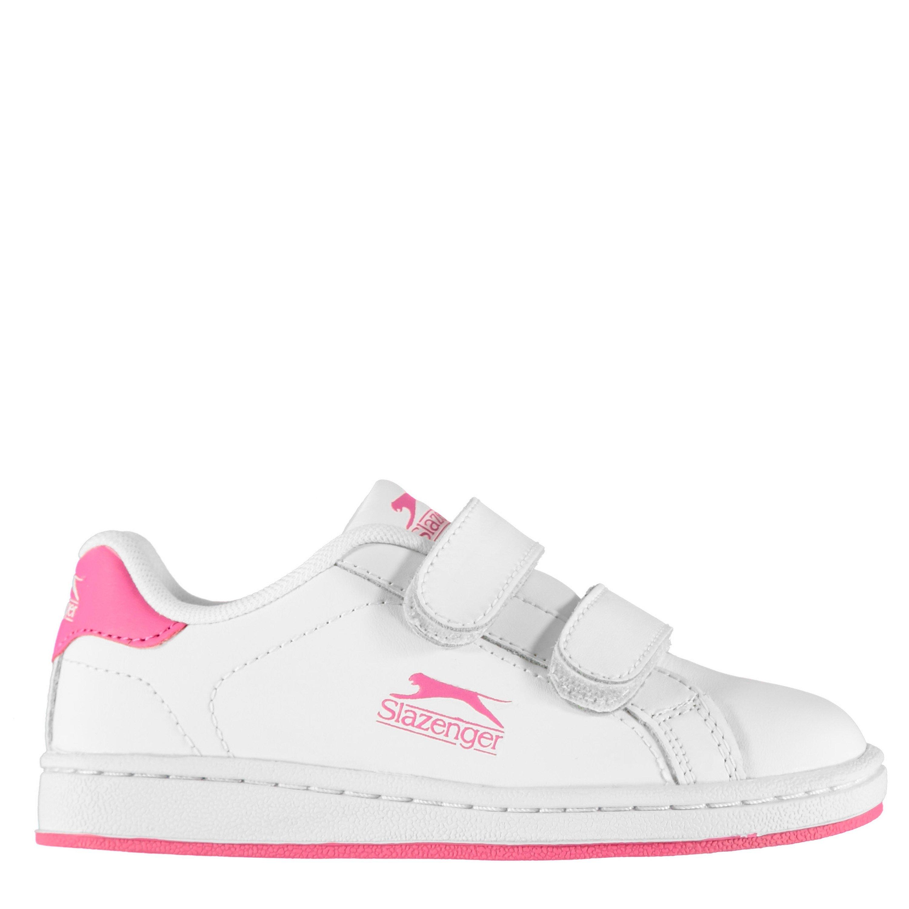 Slazenger Boys Ash Vel Trainers Childrens - White/Cerise - C13 (31.5)