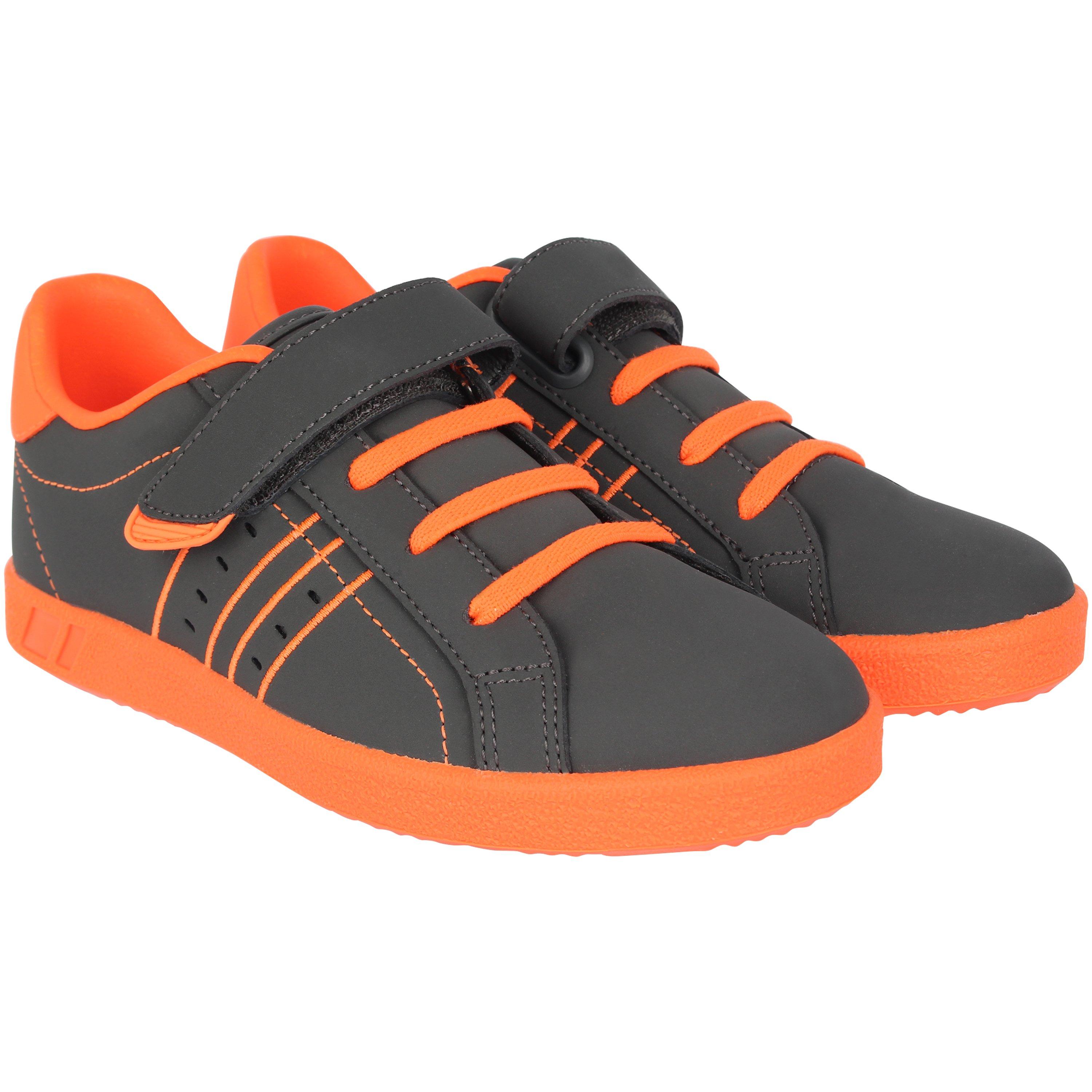 Grey/Orange - Lonsdale - Oval Childrens Trainers - 5
