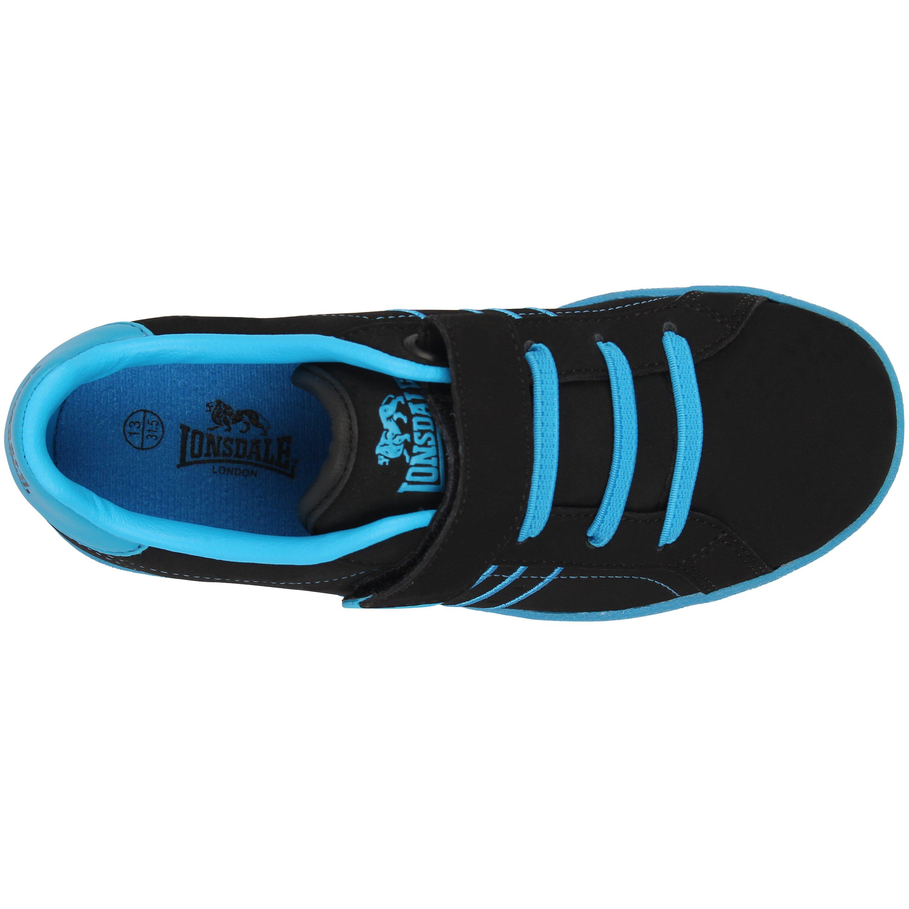 Negro/Azul - Lonsdale - Oval Childrens Trainers - 3