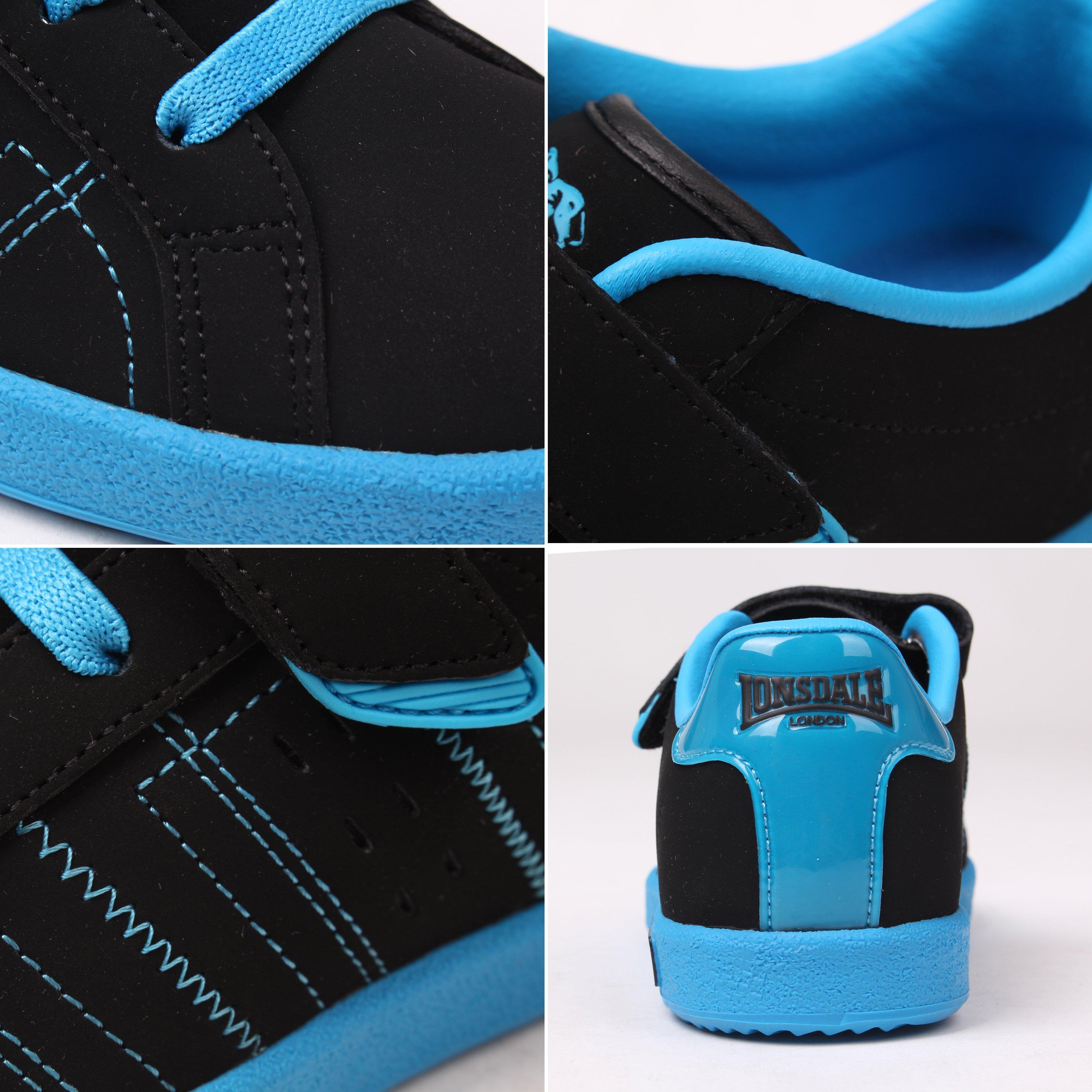 Negro/Azul - Lonsdale - Oval Childrens Trainers - 6
