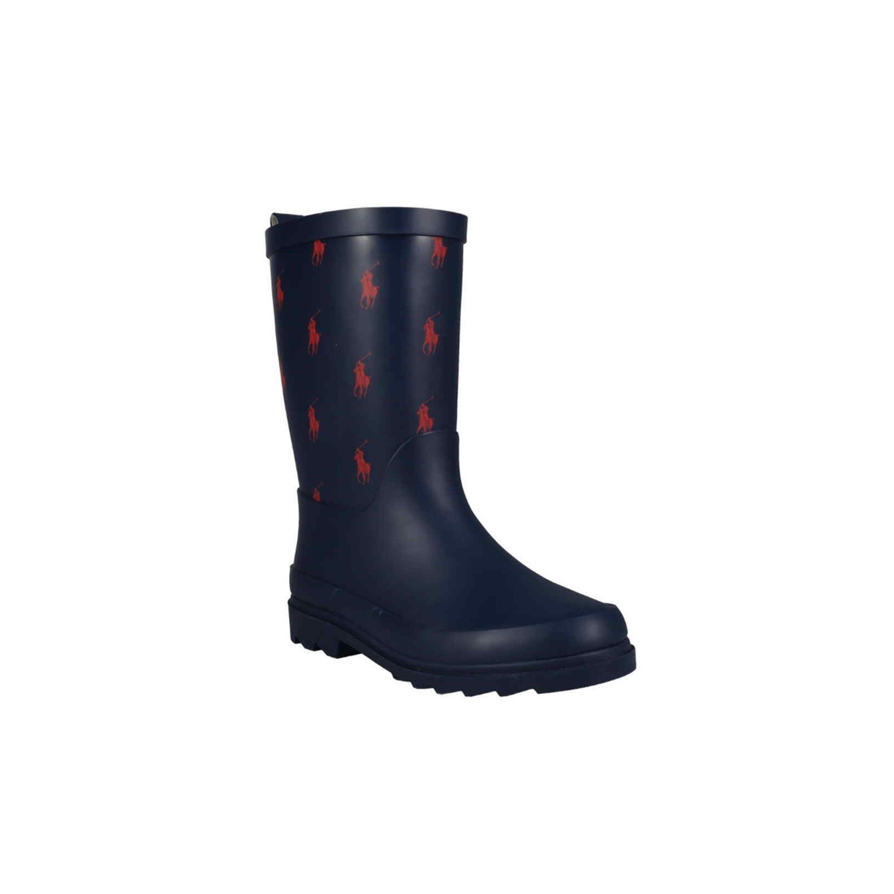 Navy/Red - Polo Ralph Lauren - Unisex Kids' Waterproof Rubber Wellies - 1