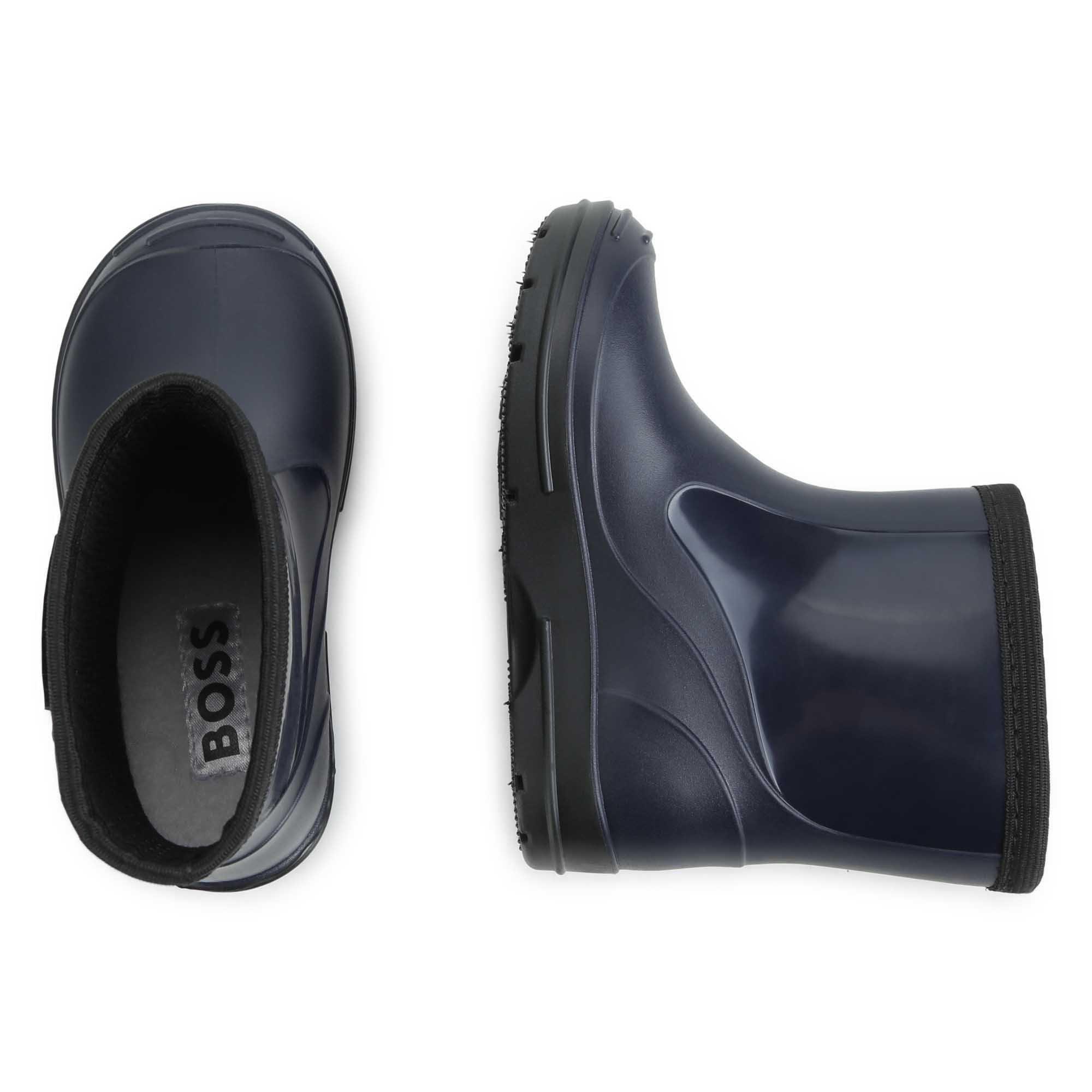 Navy 849 - Boss - Kids Logo Wellington Boots - 6