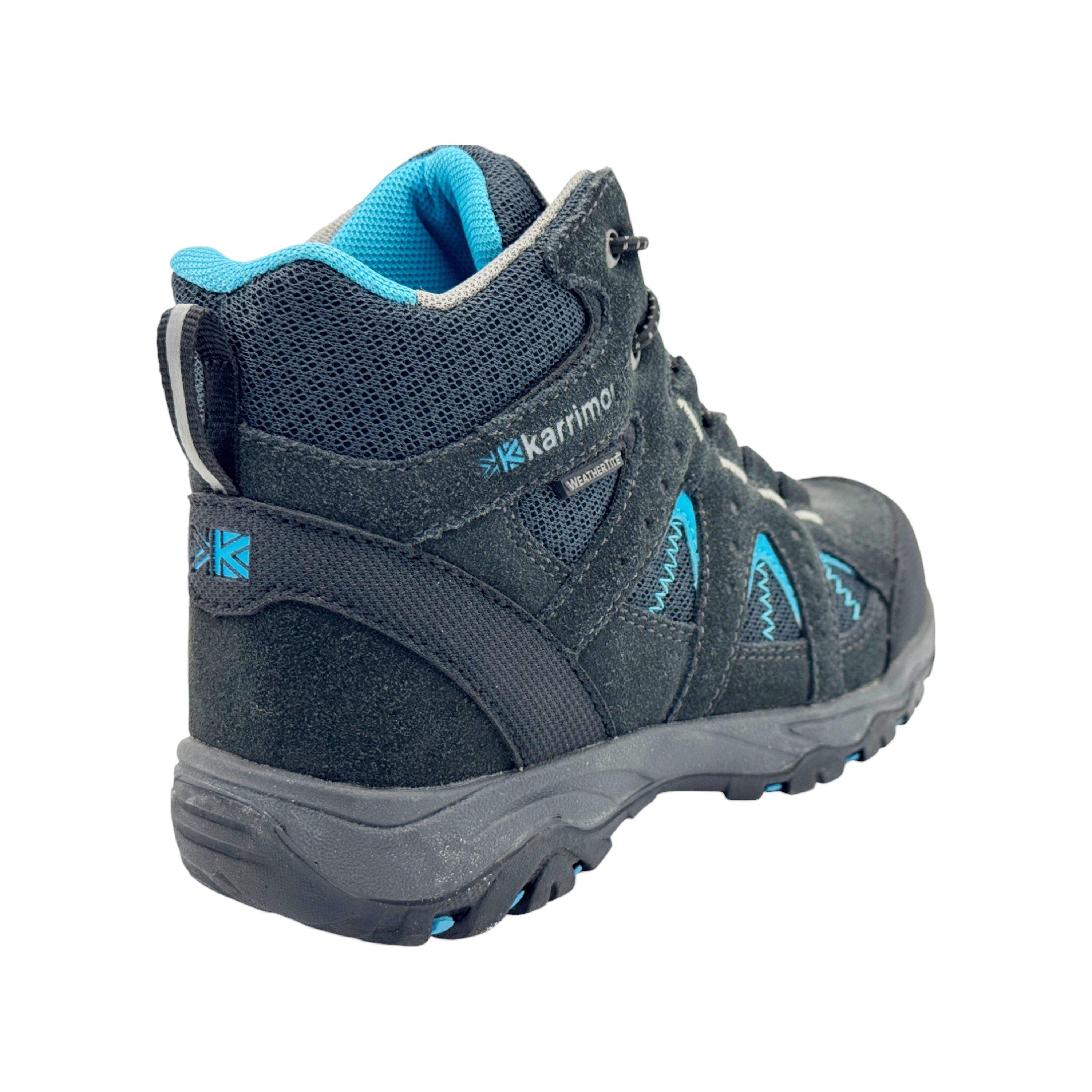 Black/Blue - Karrimor - Mount Waterproof Walking Boots Childrens - 2