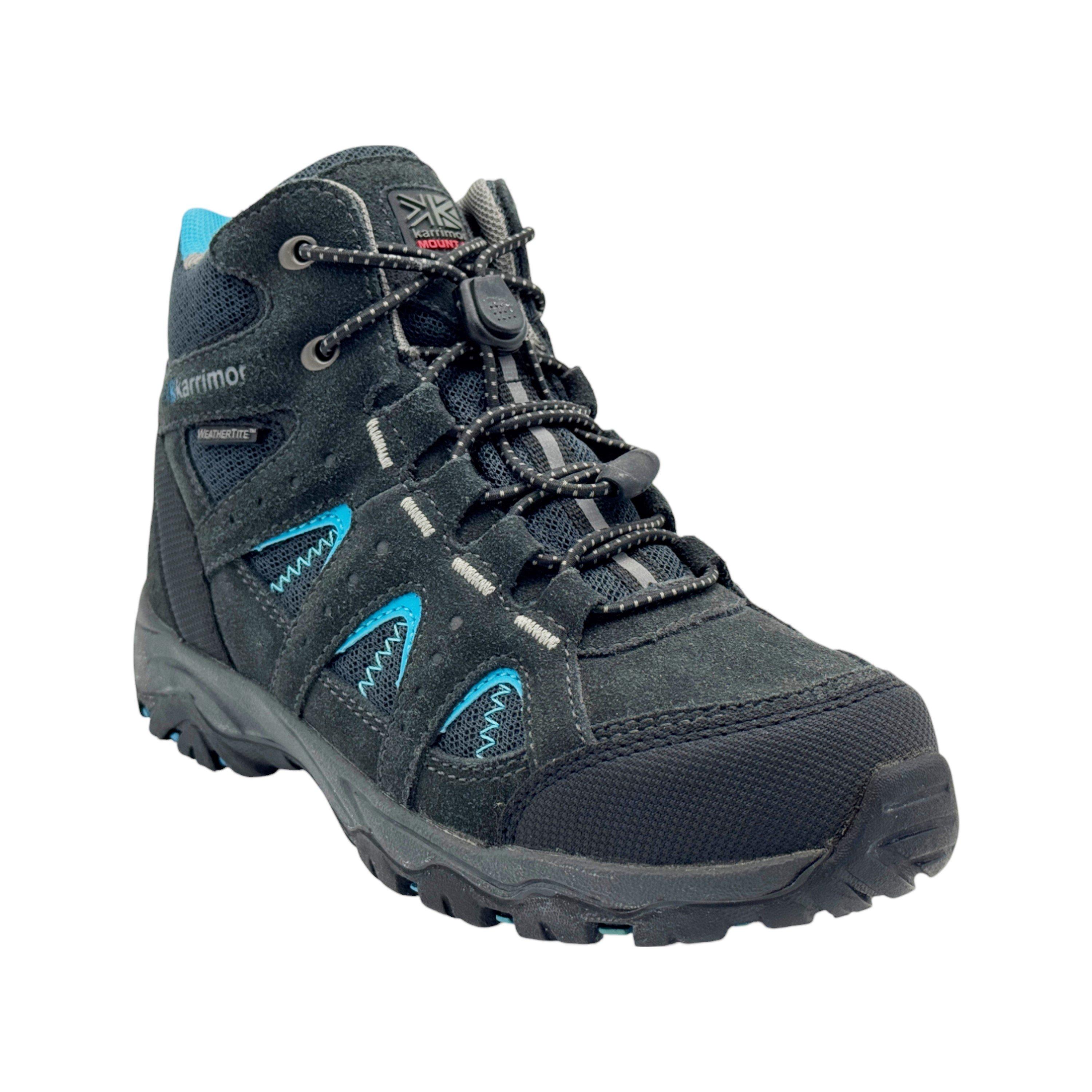 Black/Blue - Karrimor - Mount Waterproof Walking Boots Childrens - 4