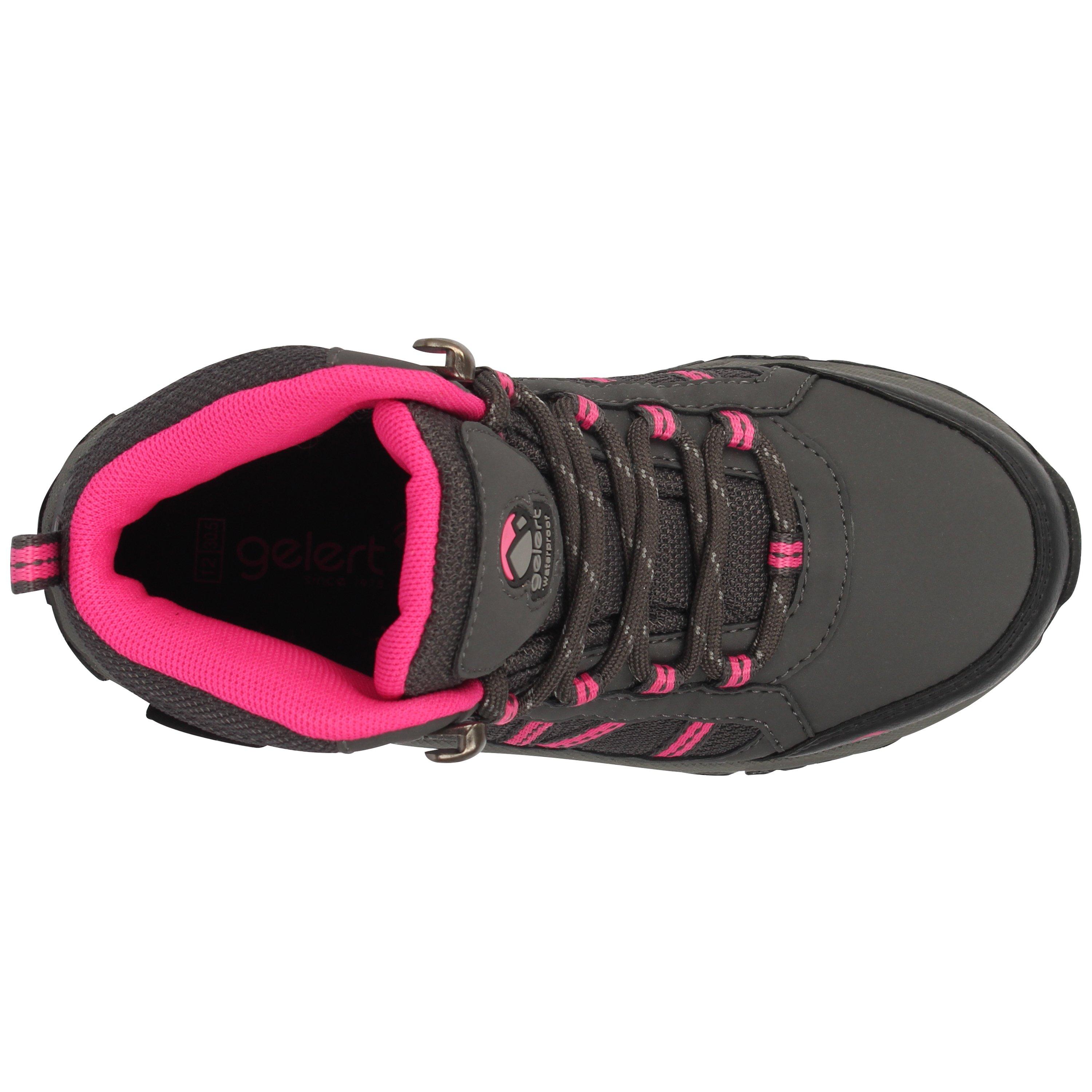 Charcoal/Pink - Gelert - Gelert Horizon Waterproof Childrens Walking Boots - 3