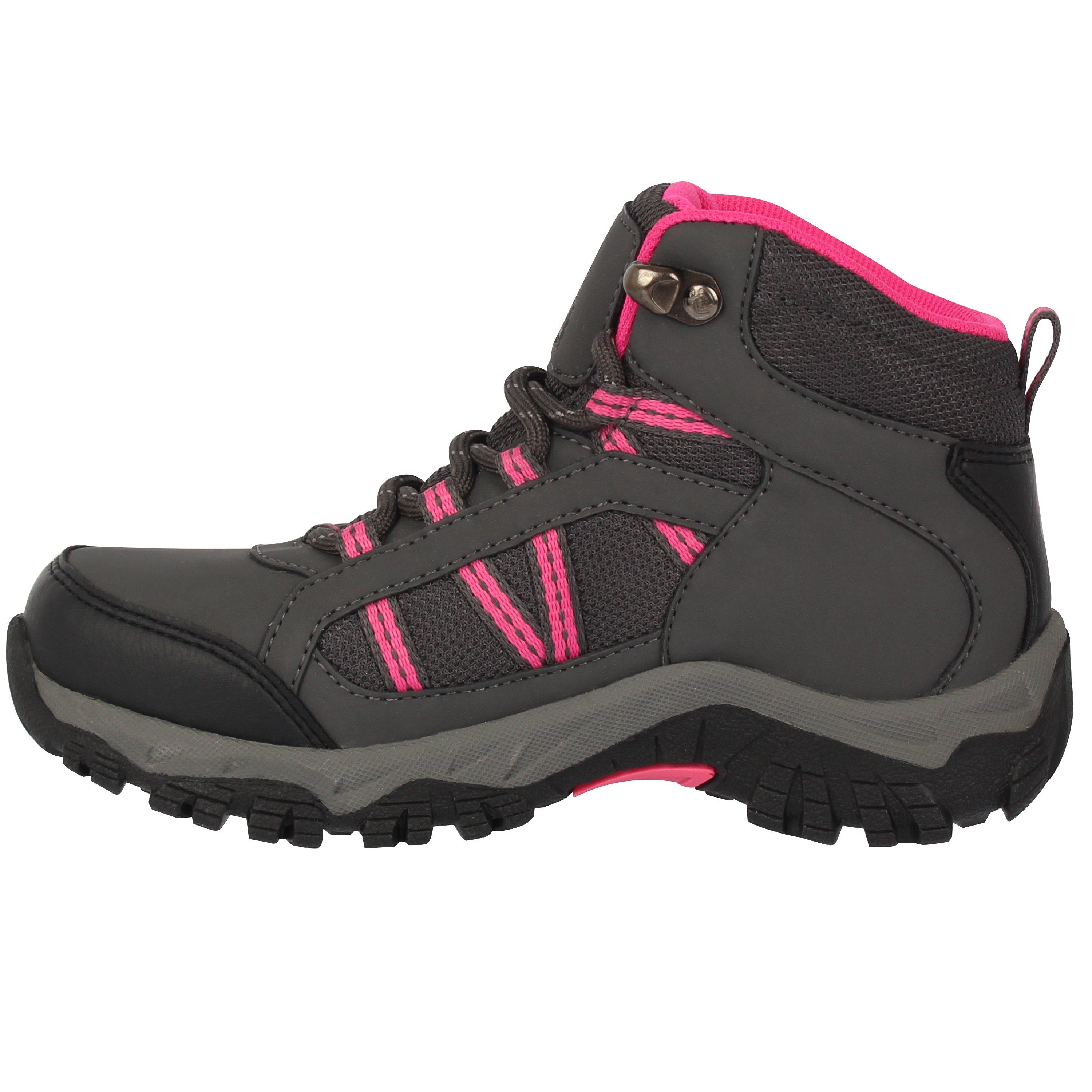 Charcoal/Pink - Gelert - Gelert Horizon Waterproof Childrens Walking Boots - 4