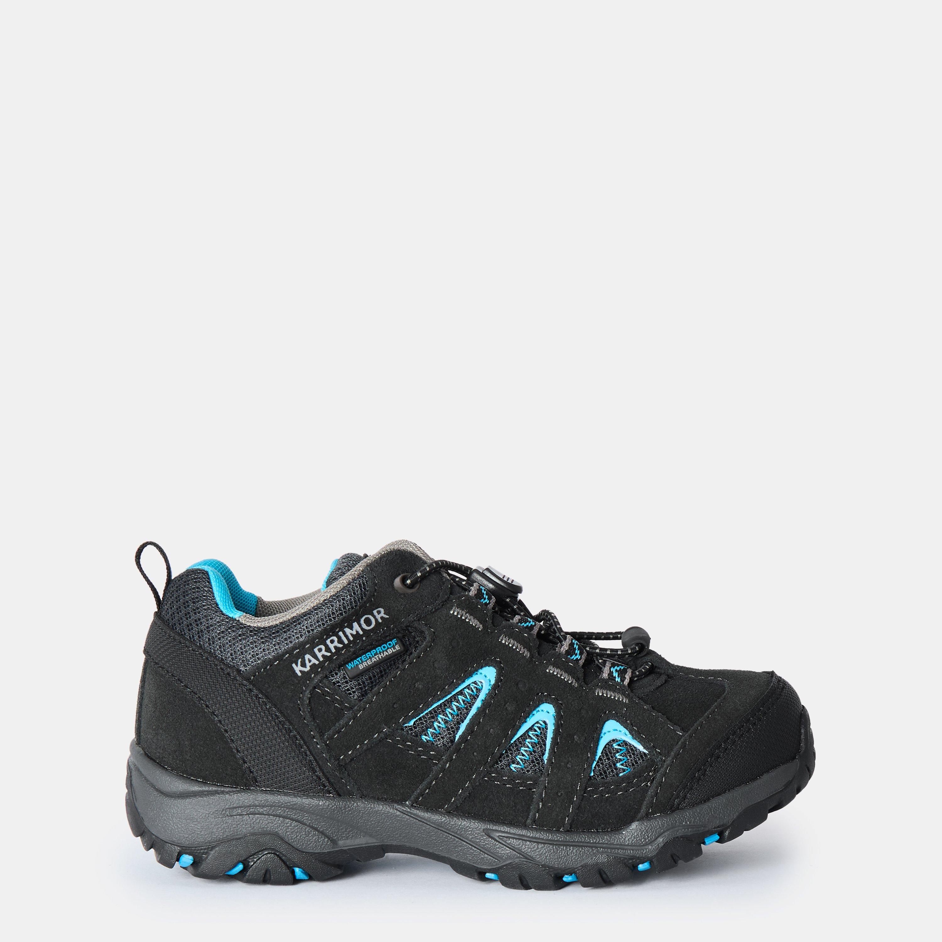 Black/Blue - Karrimor - Mount Waterproof Walking Shoes Childrens - 1