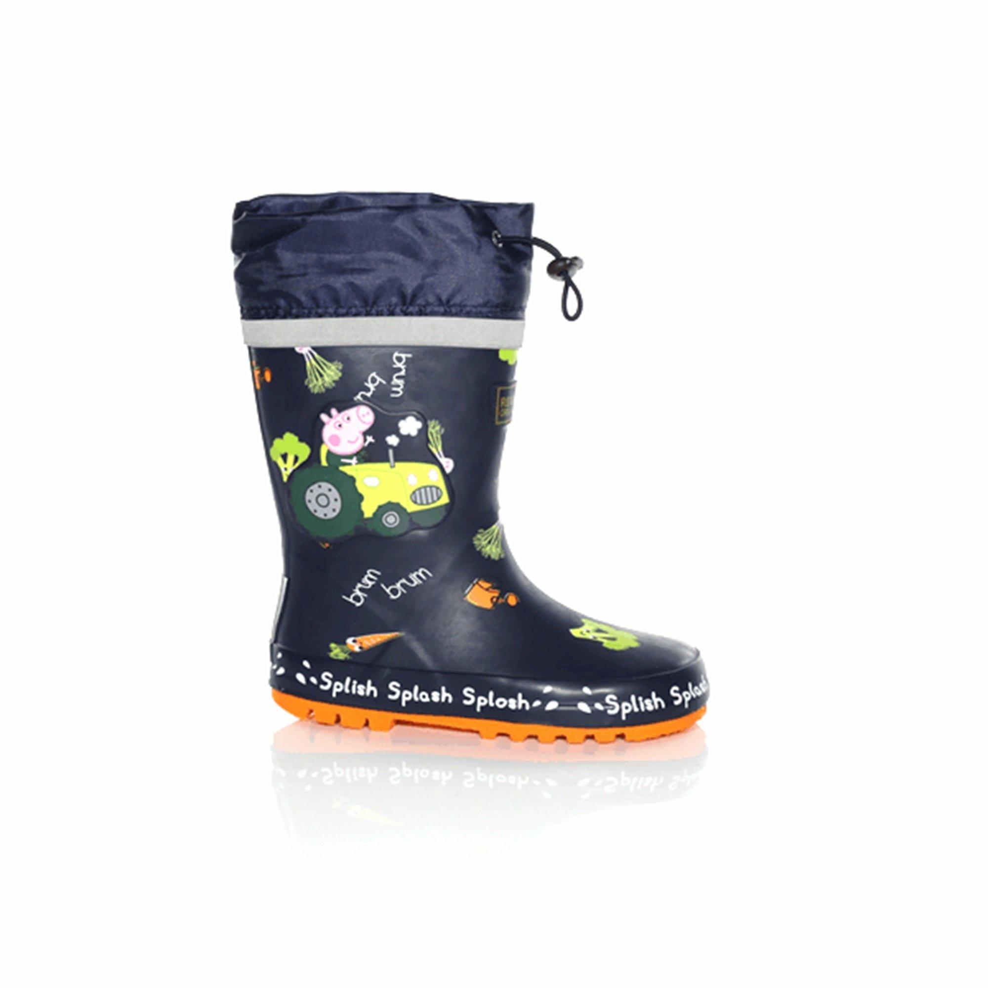 Regatta  Kids ' Splash Wellies - Navy Tractor - C11 (29)