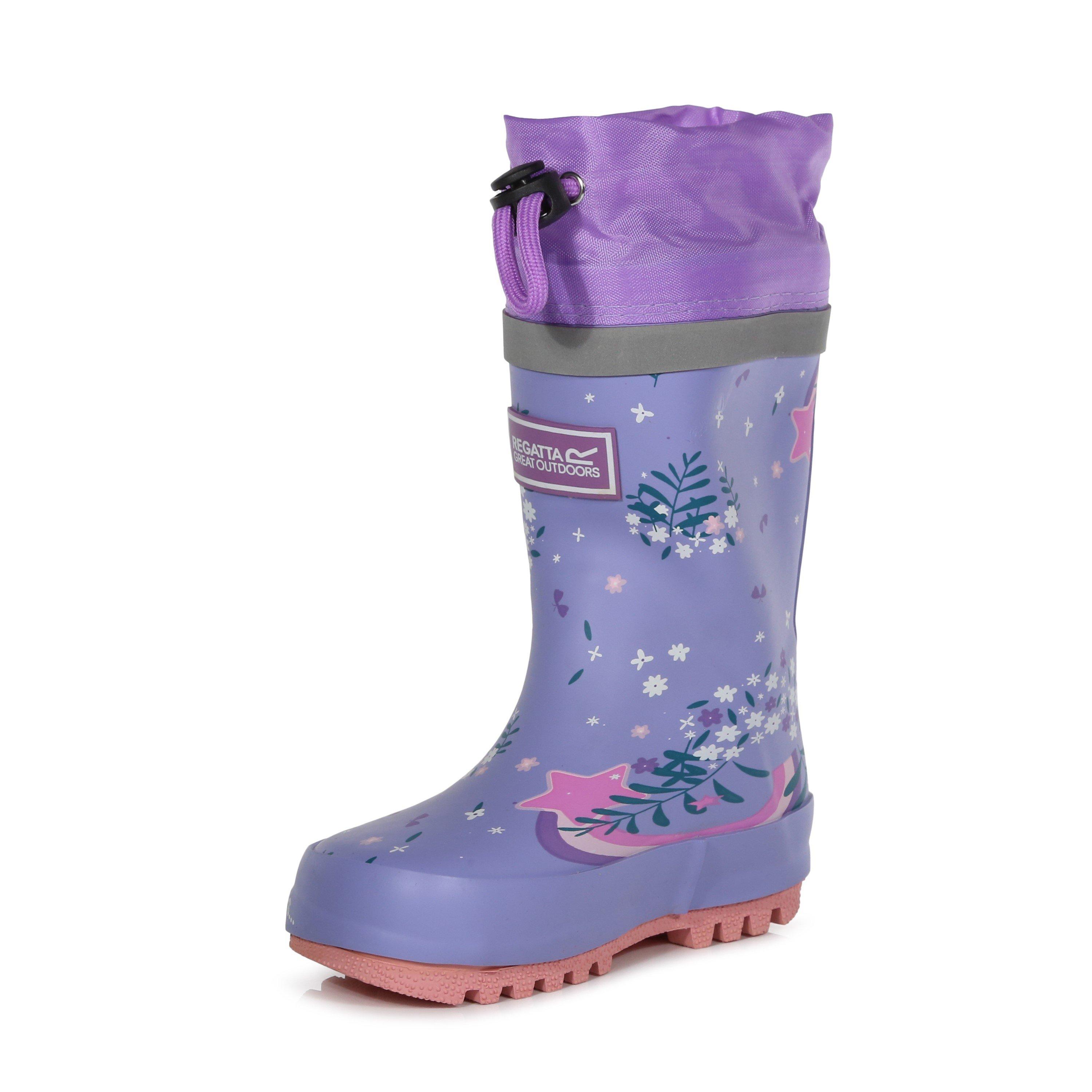 Lilac Bloom - Regatta - Unisex Kids' Splash Wellies - 2