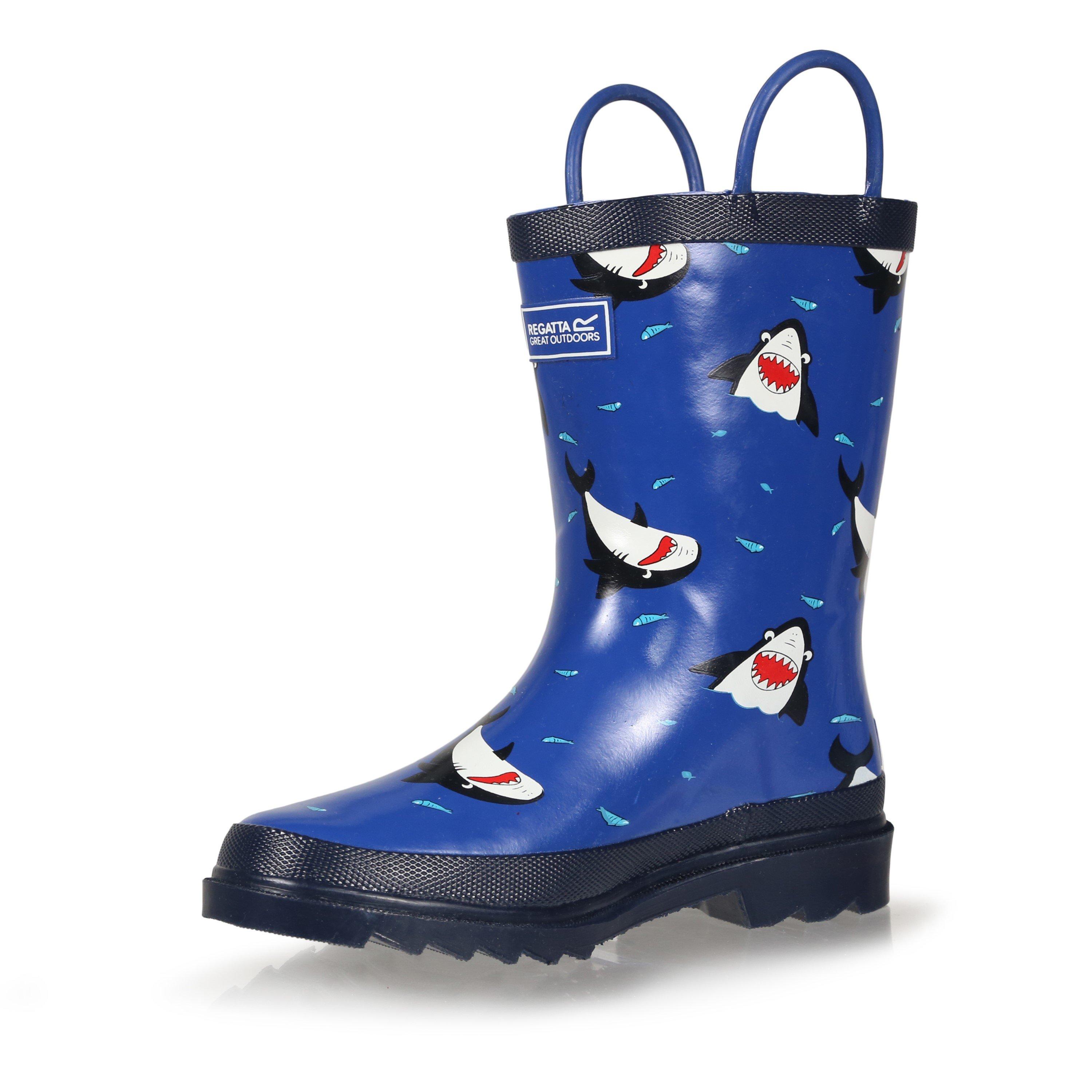 Shark/Nautic - Regatta - Minnow Junior Cotton Lined Wellington Welly Unisex Kids - 2