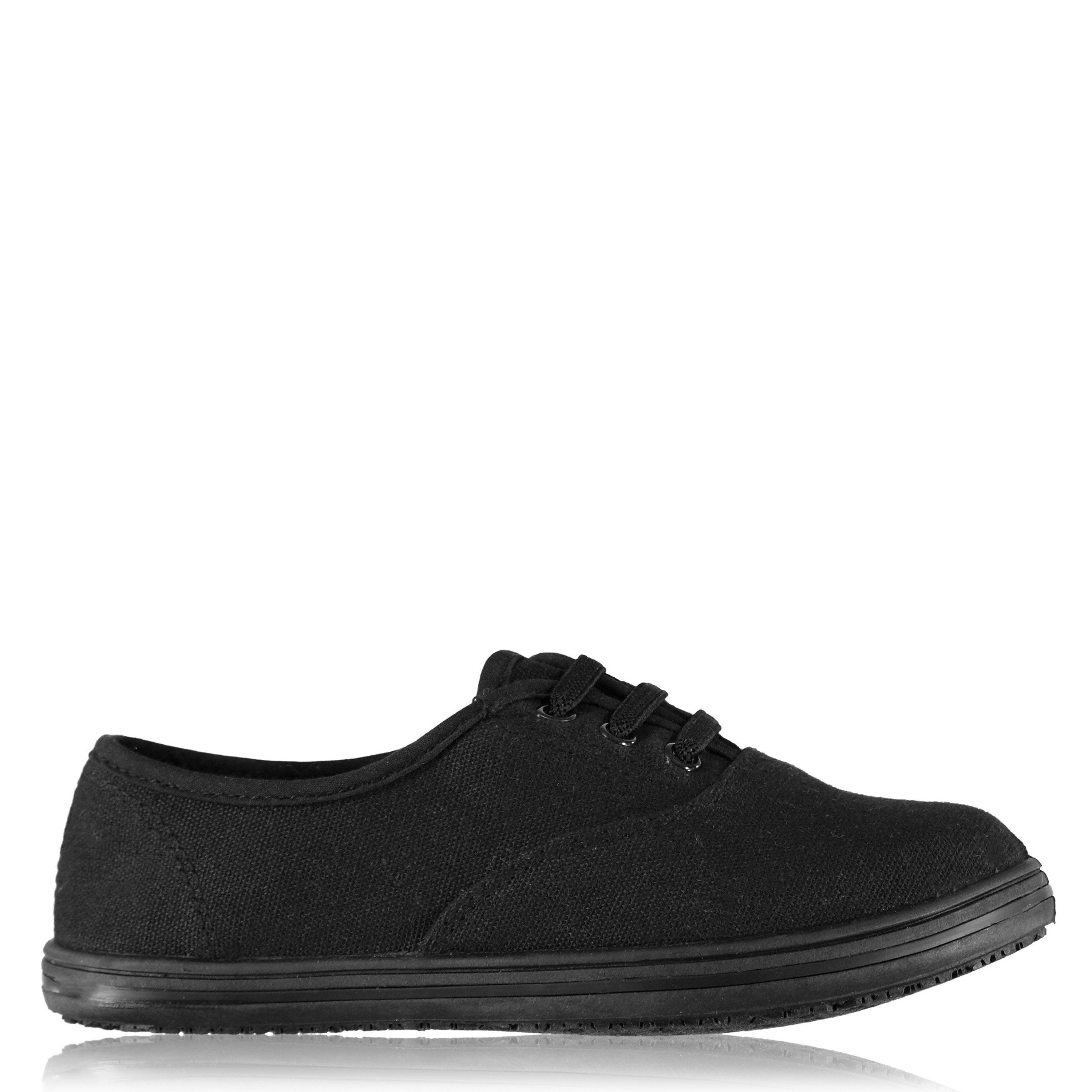 Slazenger Boys Childrens Canvas Pumps - Black - C11 (29)