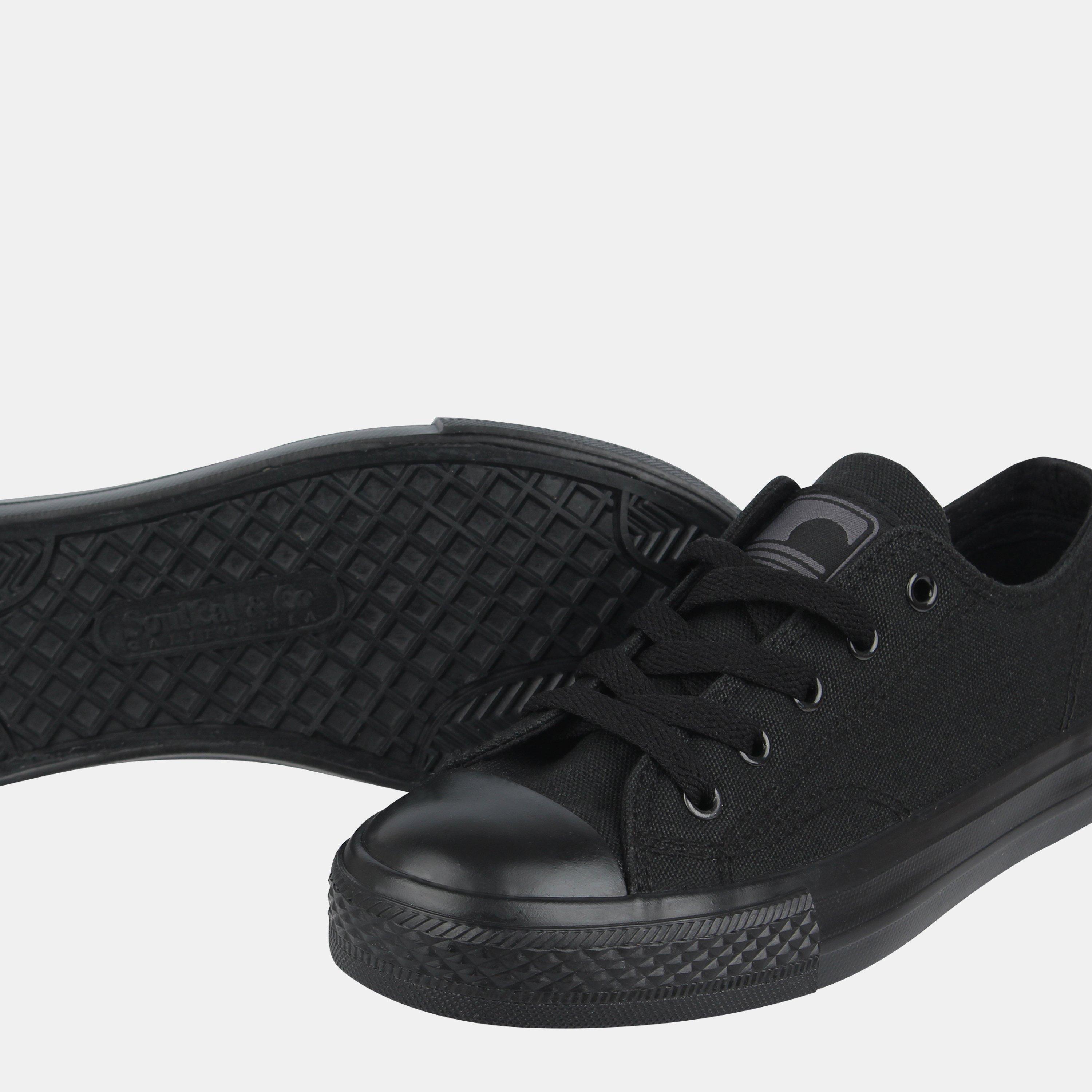 Black/Black - SoulCal - Canvas Low Trainers Childrens - 3