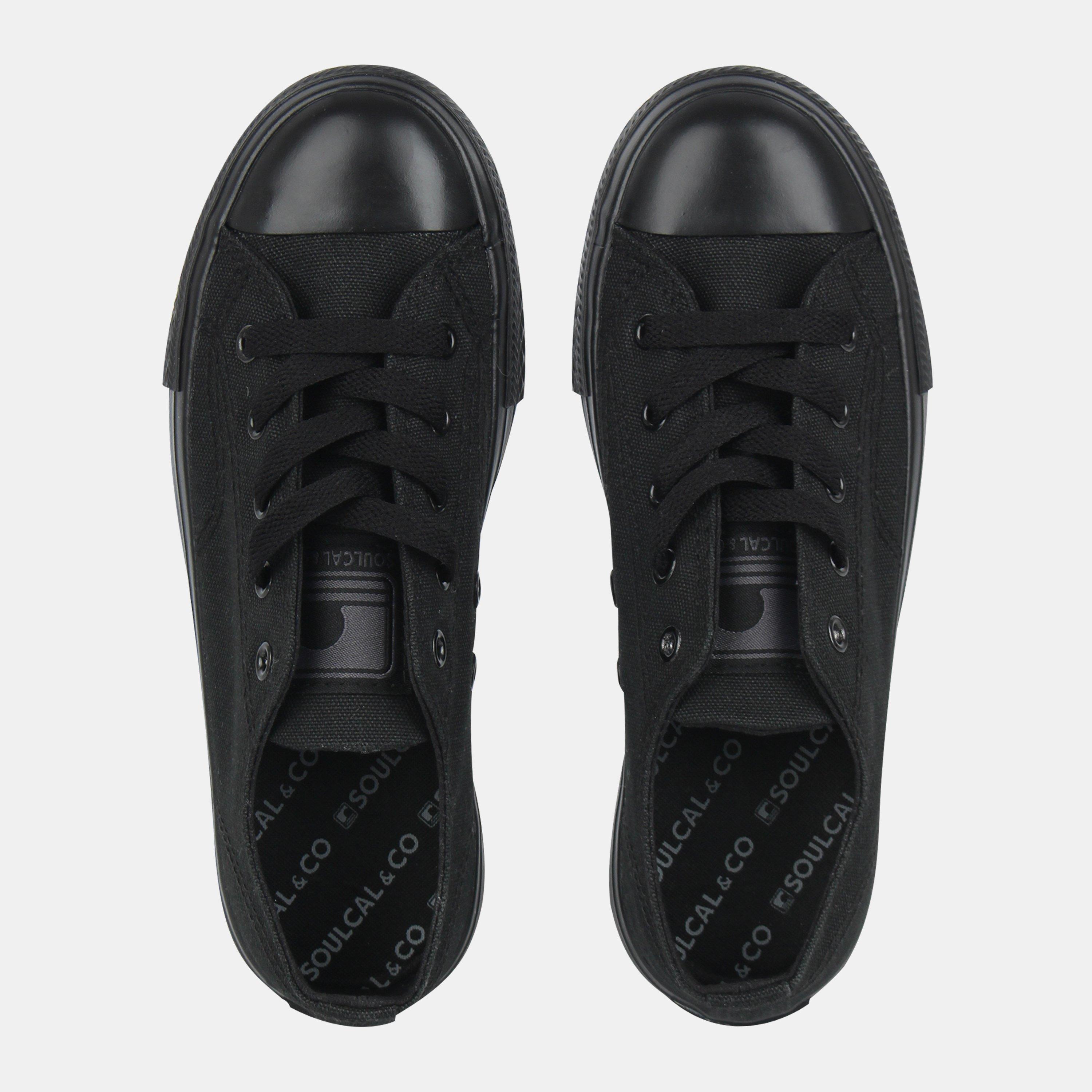 Black/Black - SoulCal - Canvas Low Trainers Childrens - 4