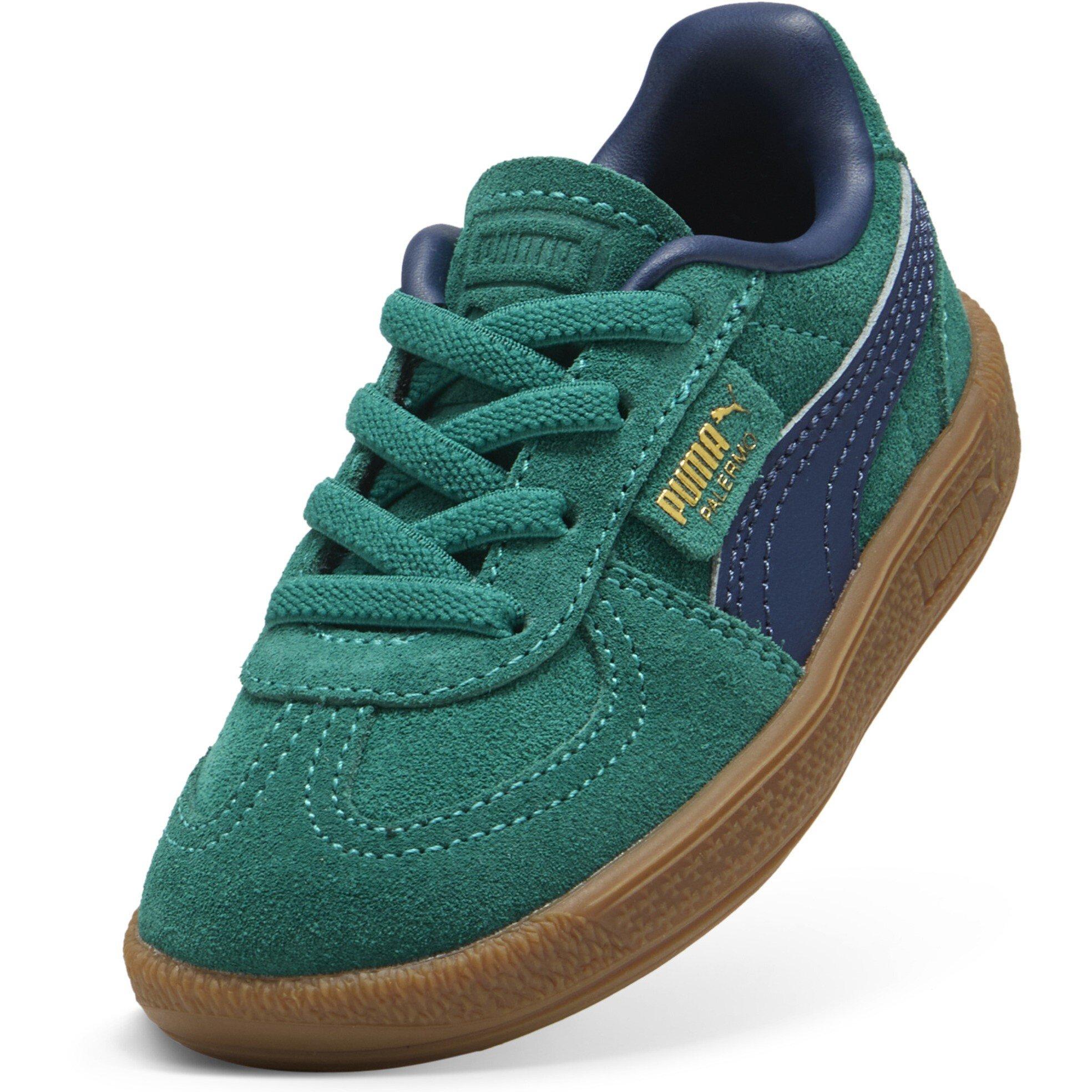 WldGrn-PrsnBl - Puma - Unisex Kids' Palermo Ac Classic Low-Top Trainers - 6
