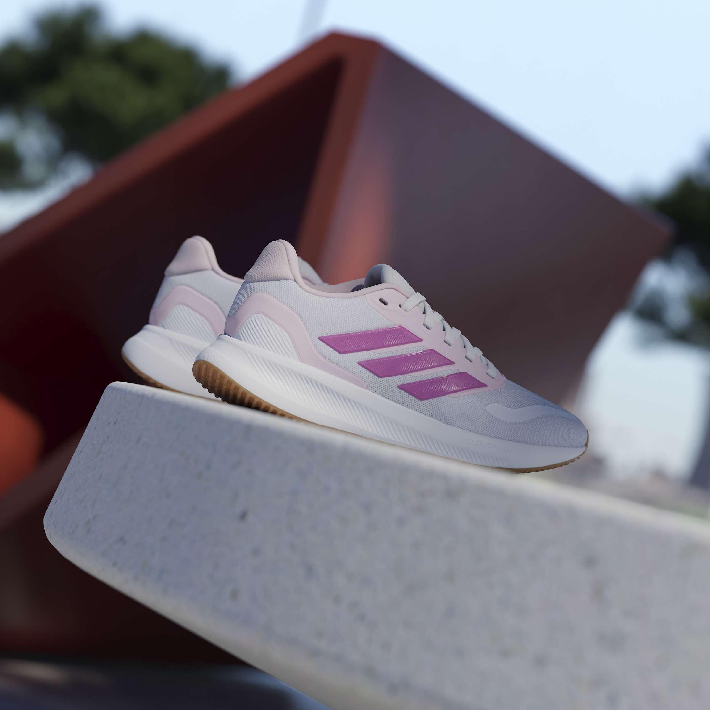 Ftwr White/Clea - adidas - Kids' Runfalcon 5 Road Running Shoes - 13