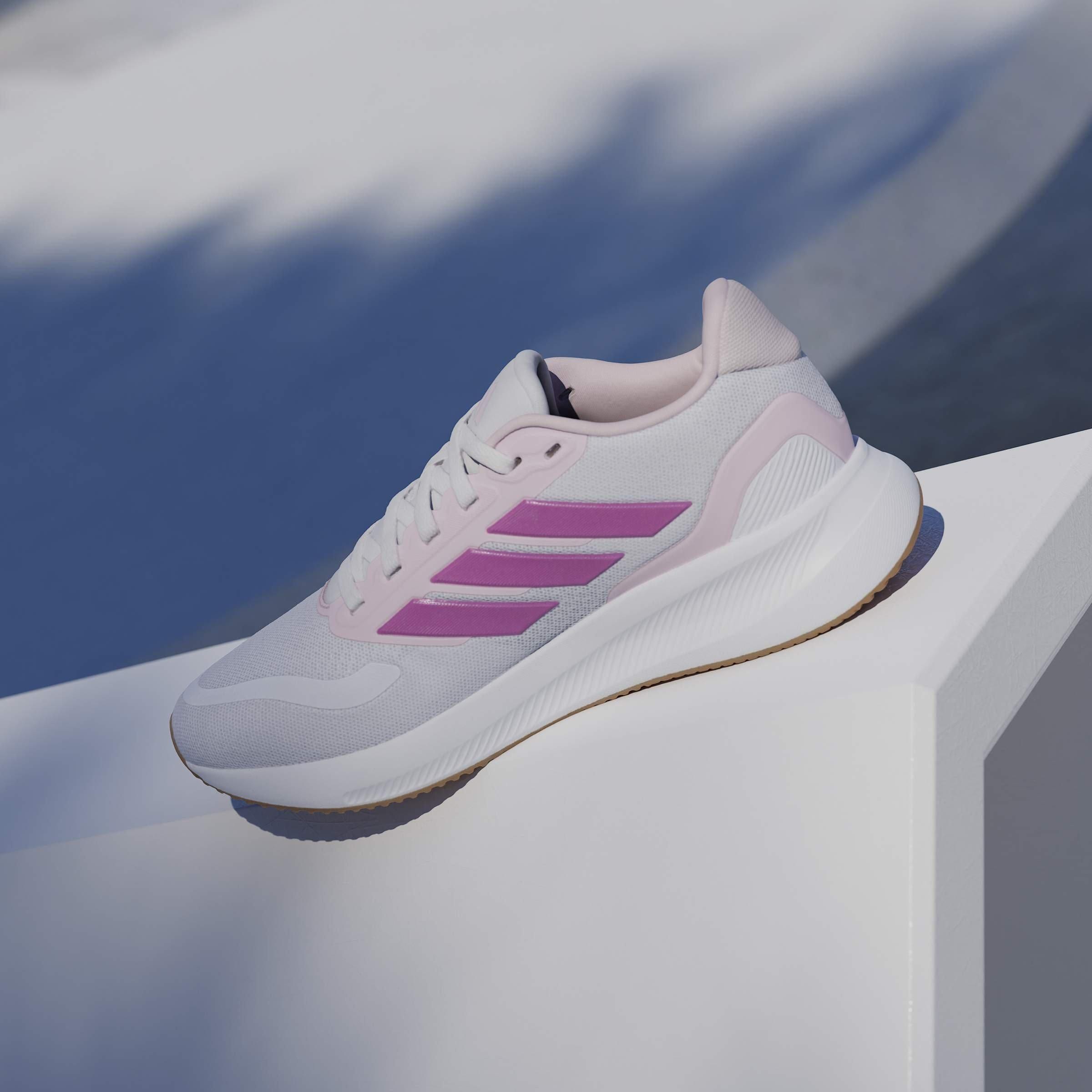 Ftwr White/Clea - adidas - Kids' Runfalcon 5 Road Running Shoes - 14