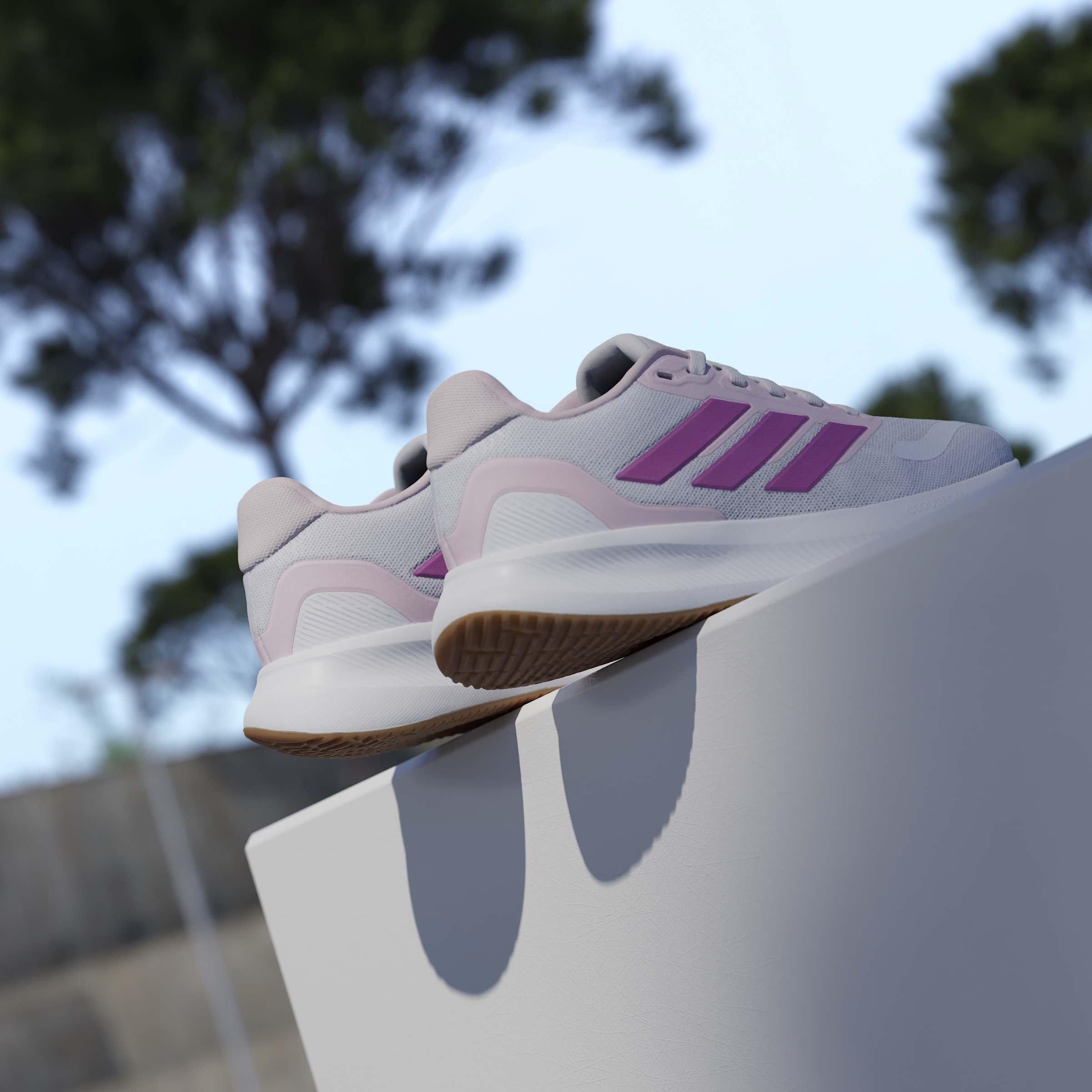 Ftwr White/Clea - adidas - Kids' Runfalcon 5 Road Running Shoes - 15