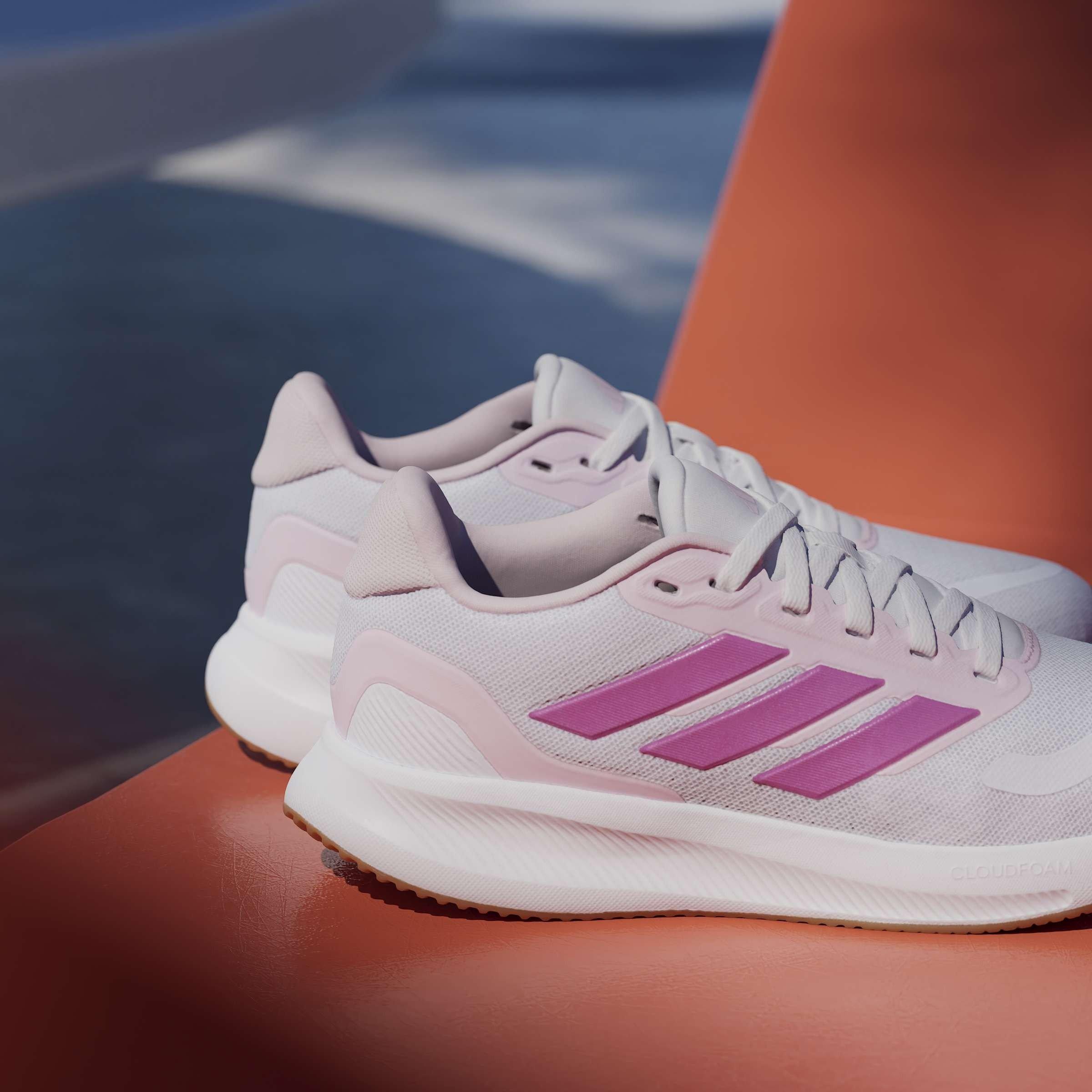 Ftwr White/Clea - adidas - Kids' Runfalcon 5 Road Running Shoes - 16
