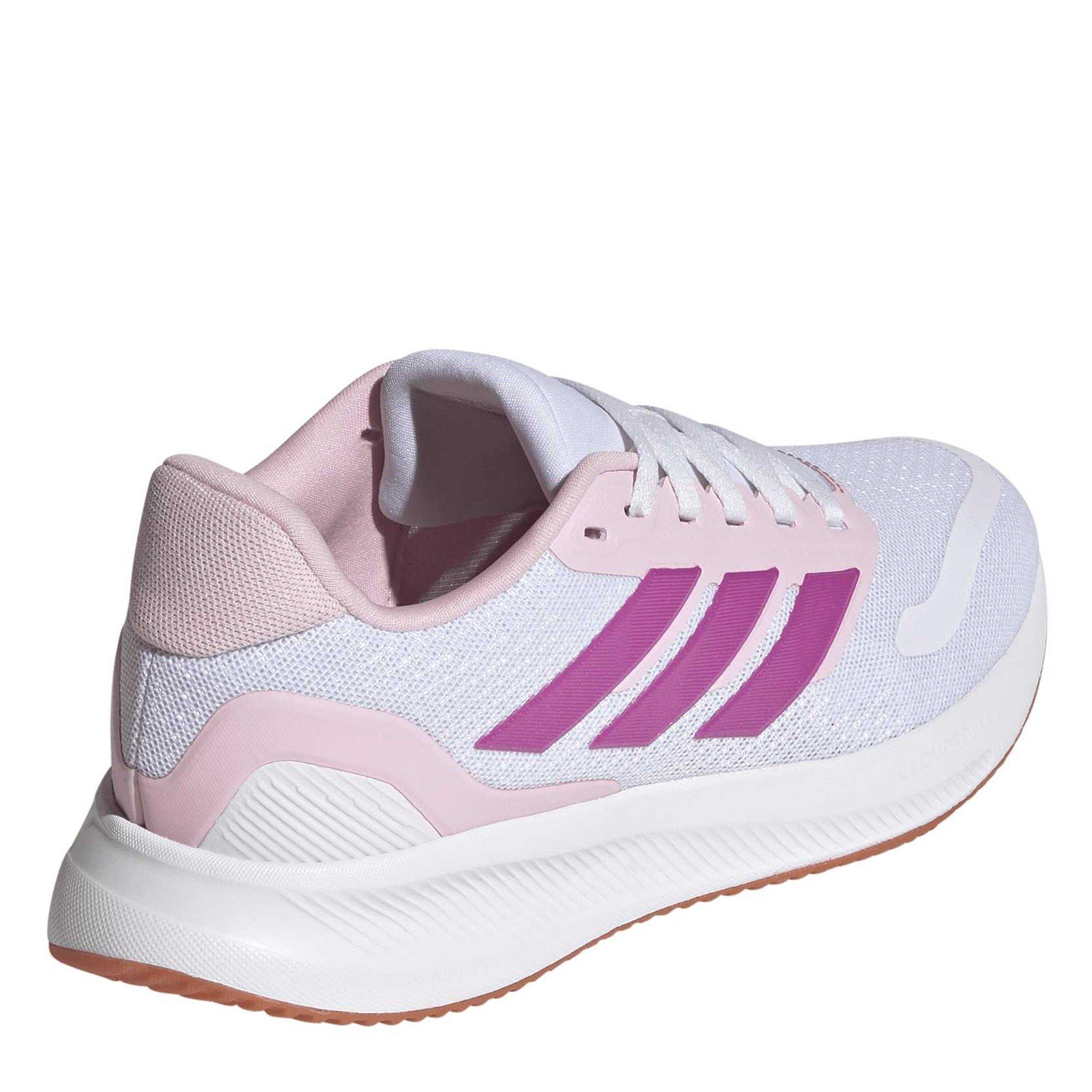 Ftwr White/Clea - adidas - Kids' Runfalcon 5 Road Running Shoes - 4