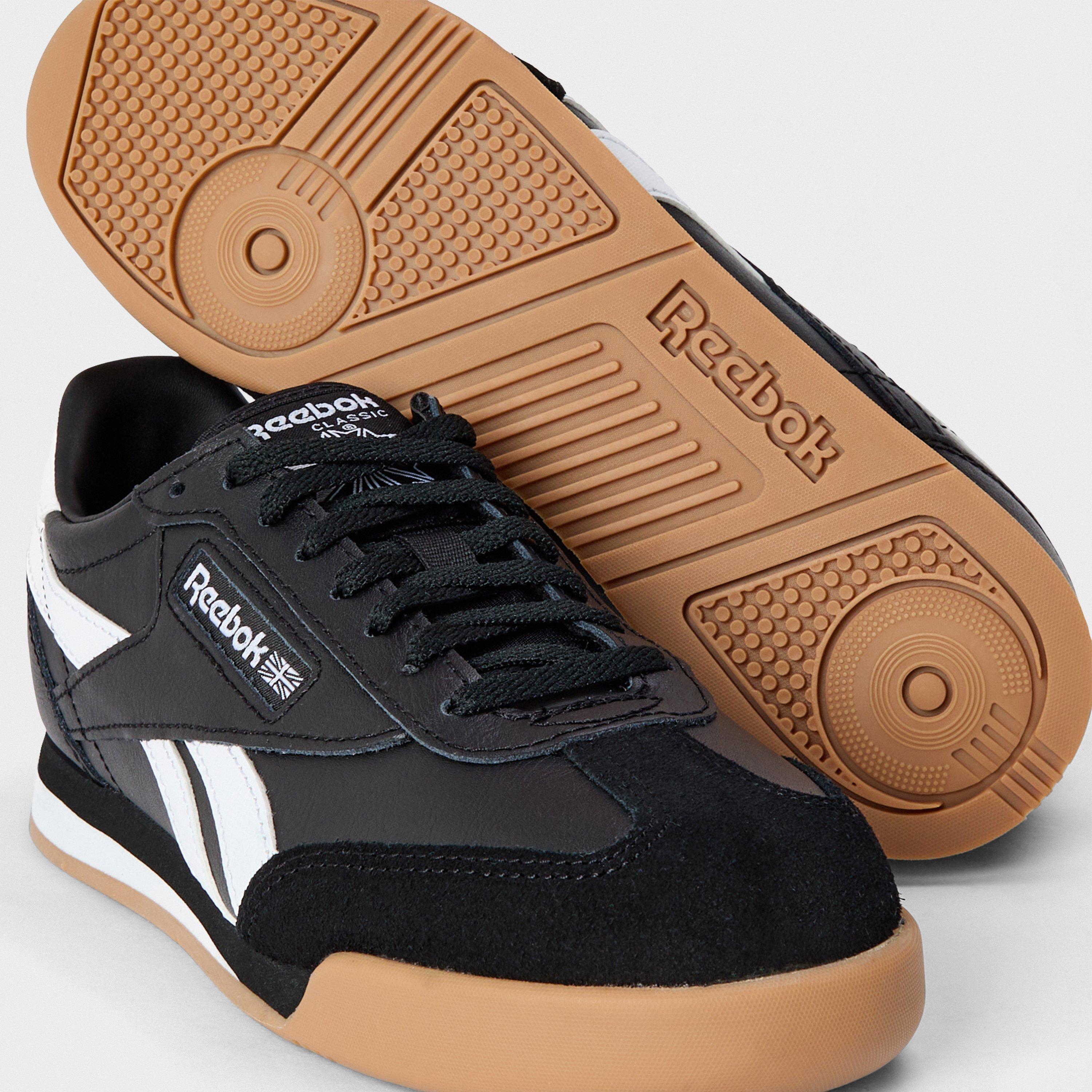 Black/White/Gum - Reebok - Kids' Campio Classic Low-Top Trainers - 3